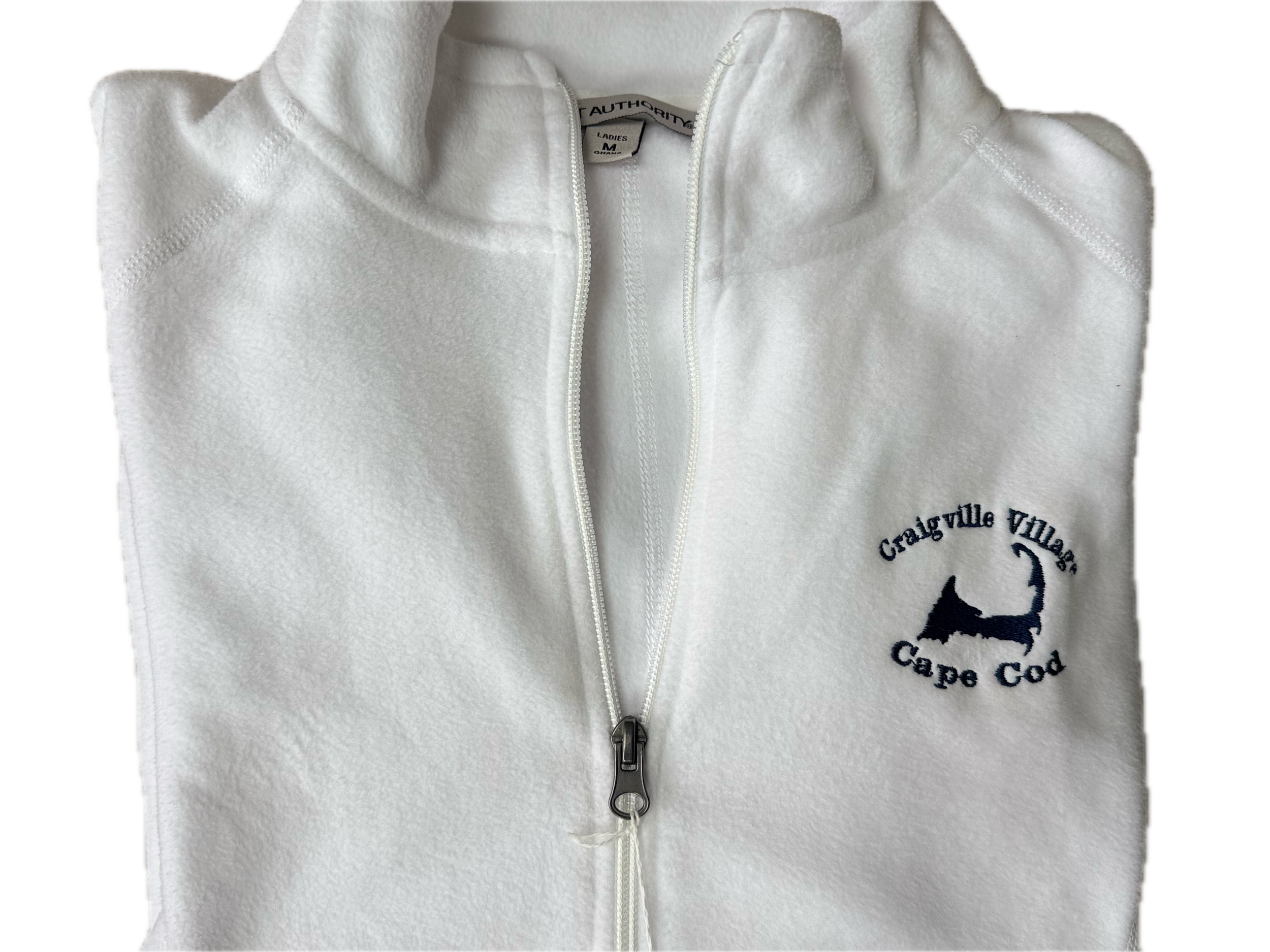 Full Zip Fleece Jacket - Ladies White