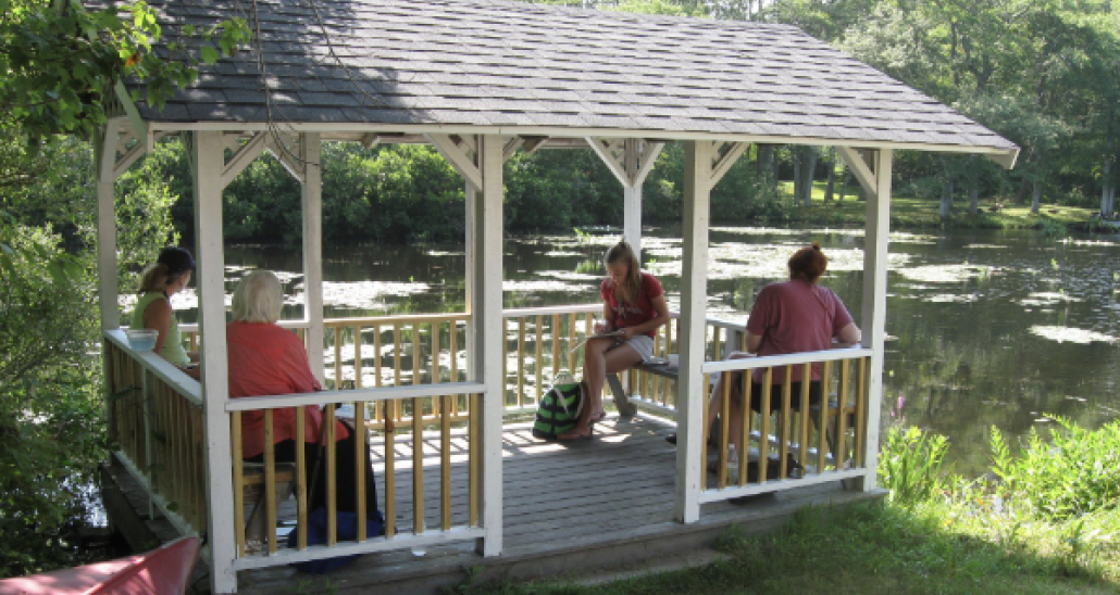 Painting inside gazebo