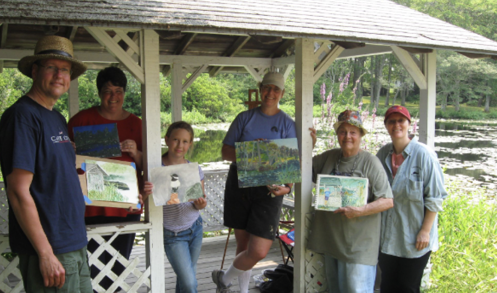 Proud Craigville artists showing off their paintings
