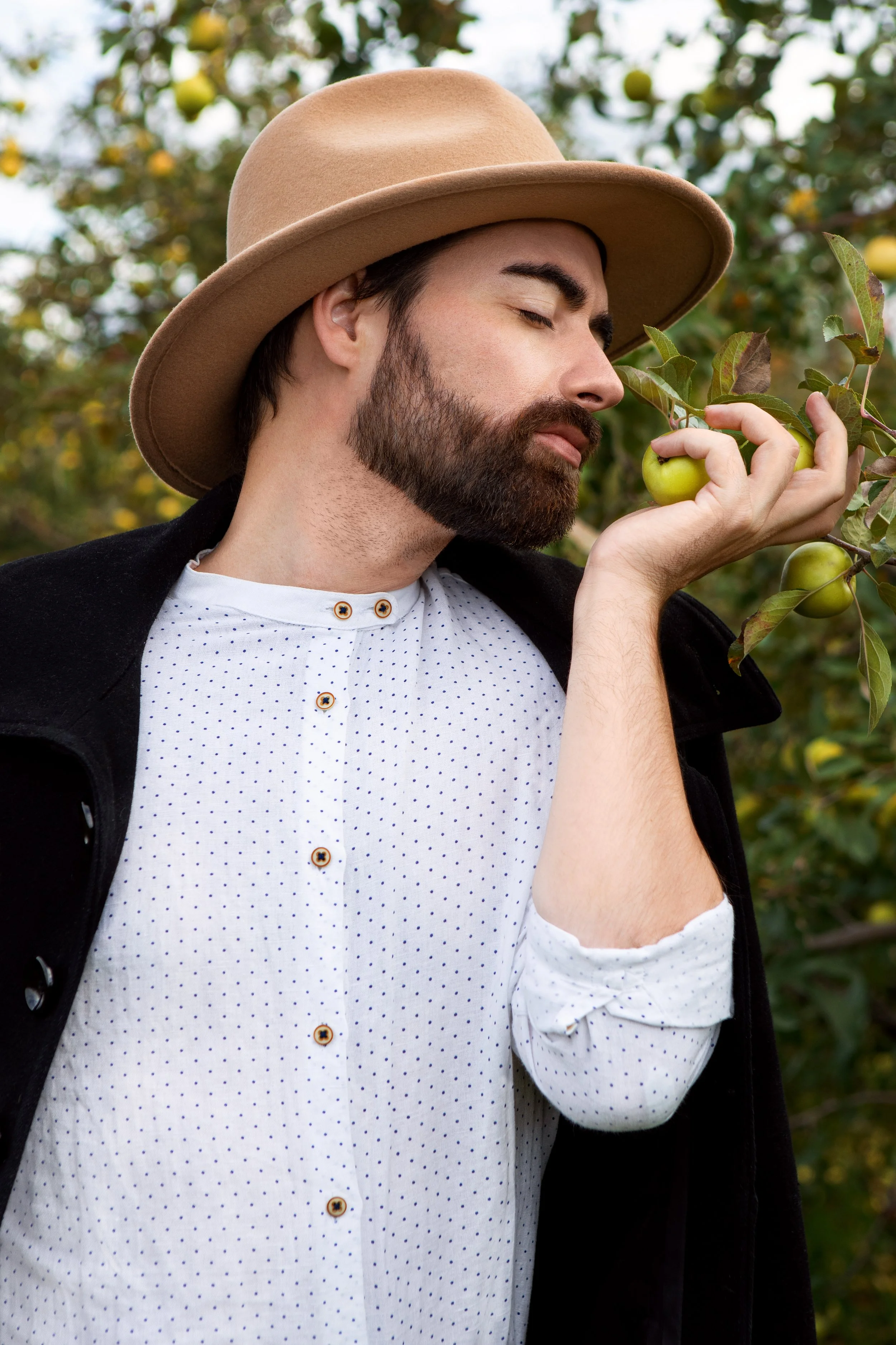 Martin Bryan at an apple orchard