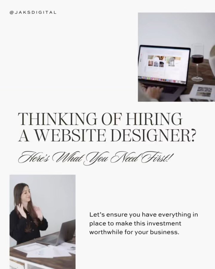 Considering a Website Designer?
Here's What You Need First! ⚡️

Stepping into the world of website design is an exciting moment for any service-based business owner. It marks the beginning of presenting your brand in its most favorable online light.
