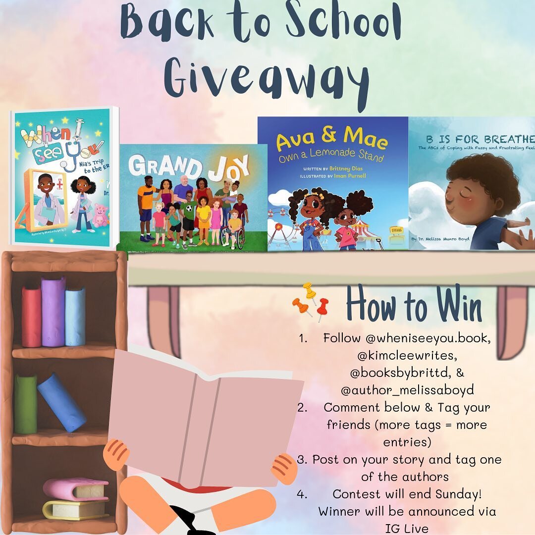 Good morning &amp; Happy Back to School week!!! 

With the start of the school season we have collaborated with 3 other amazing authors to do a HUGE back to school giveaway that will include a complimentary package of all four books. Send this to you