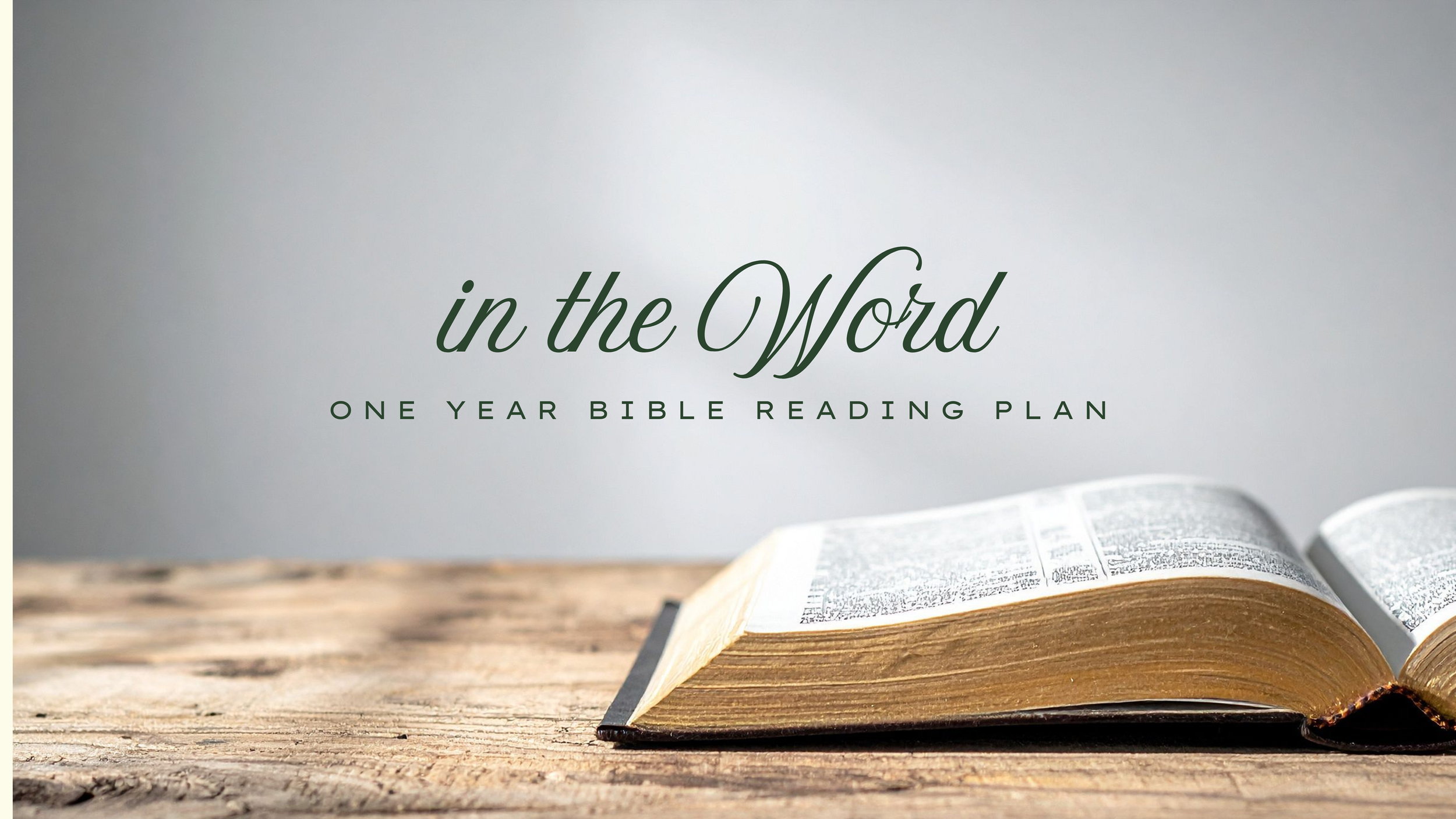 BIBLE READING PLAN