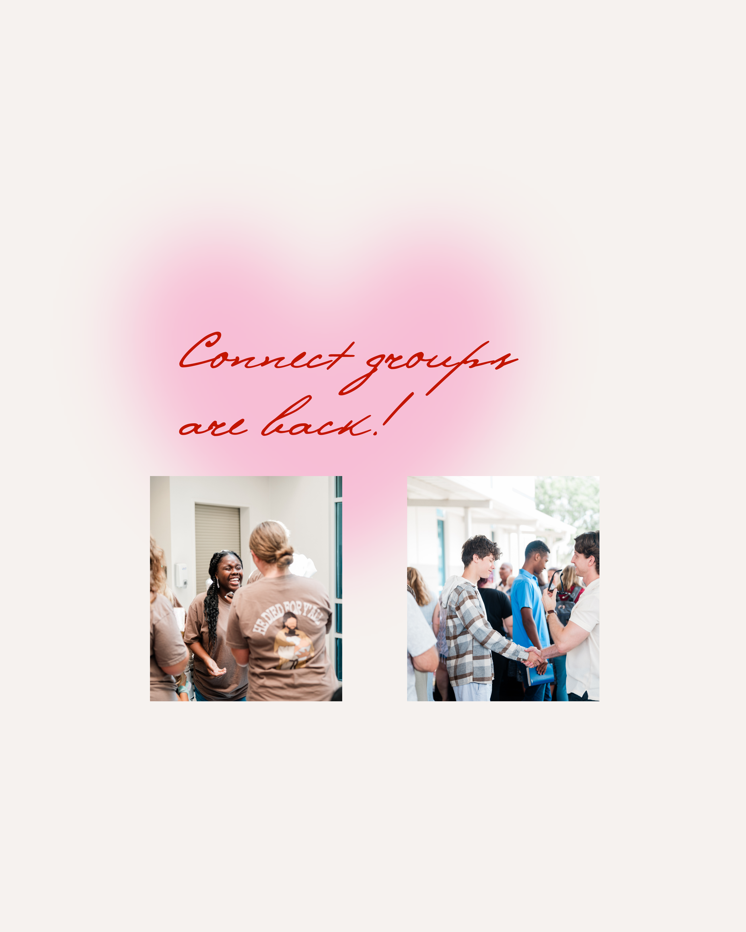 CONNECT GROUPS ARE OPEN!