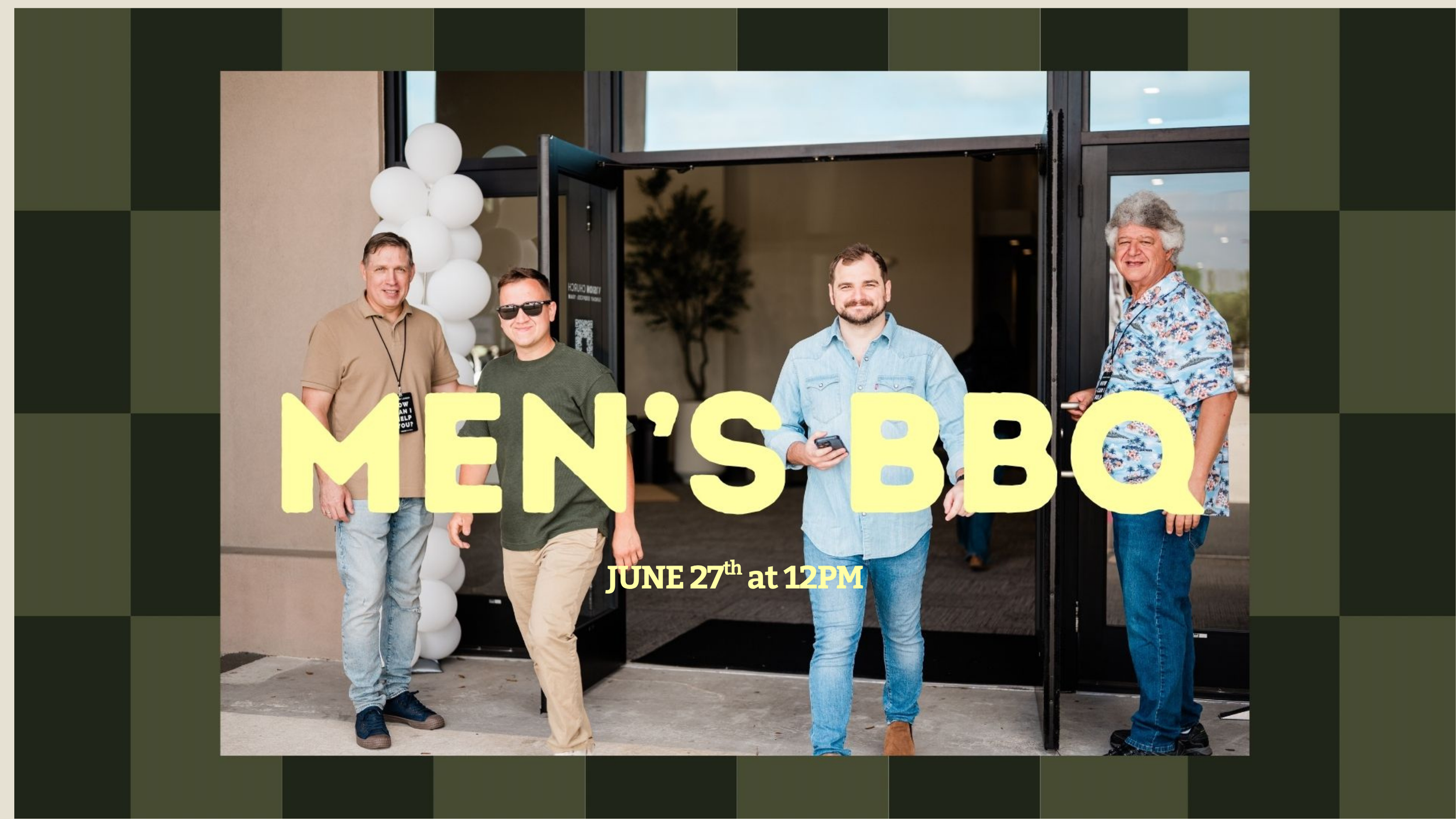 MEN'S BBQ + ANNUAL CORNHOLE TOURNAMENT