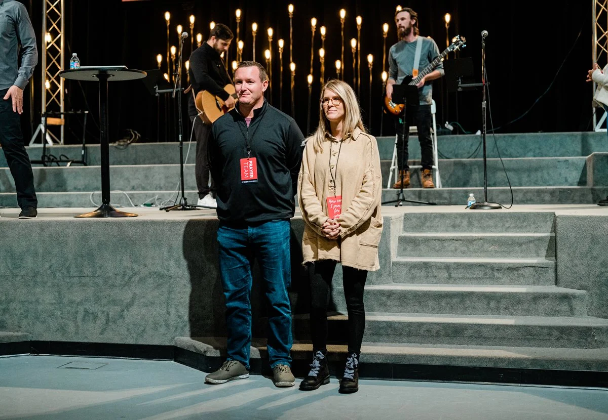Two member's of vision's prayer team.