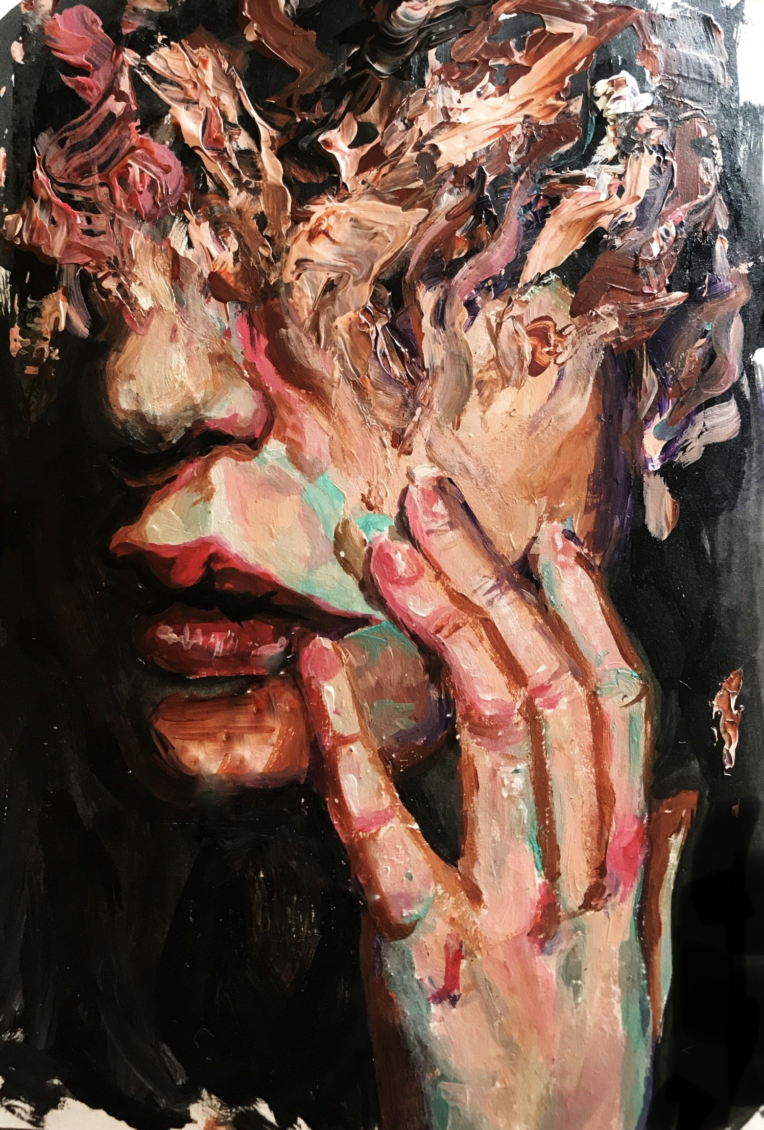 Melting woman, 2017
Oil on Canvas
12 x 24"