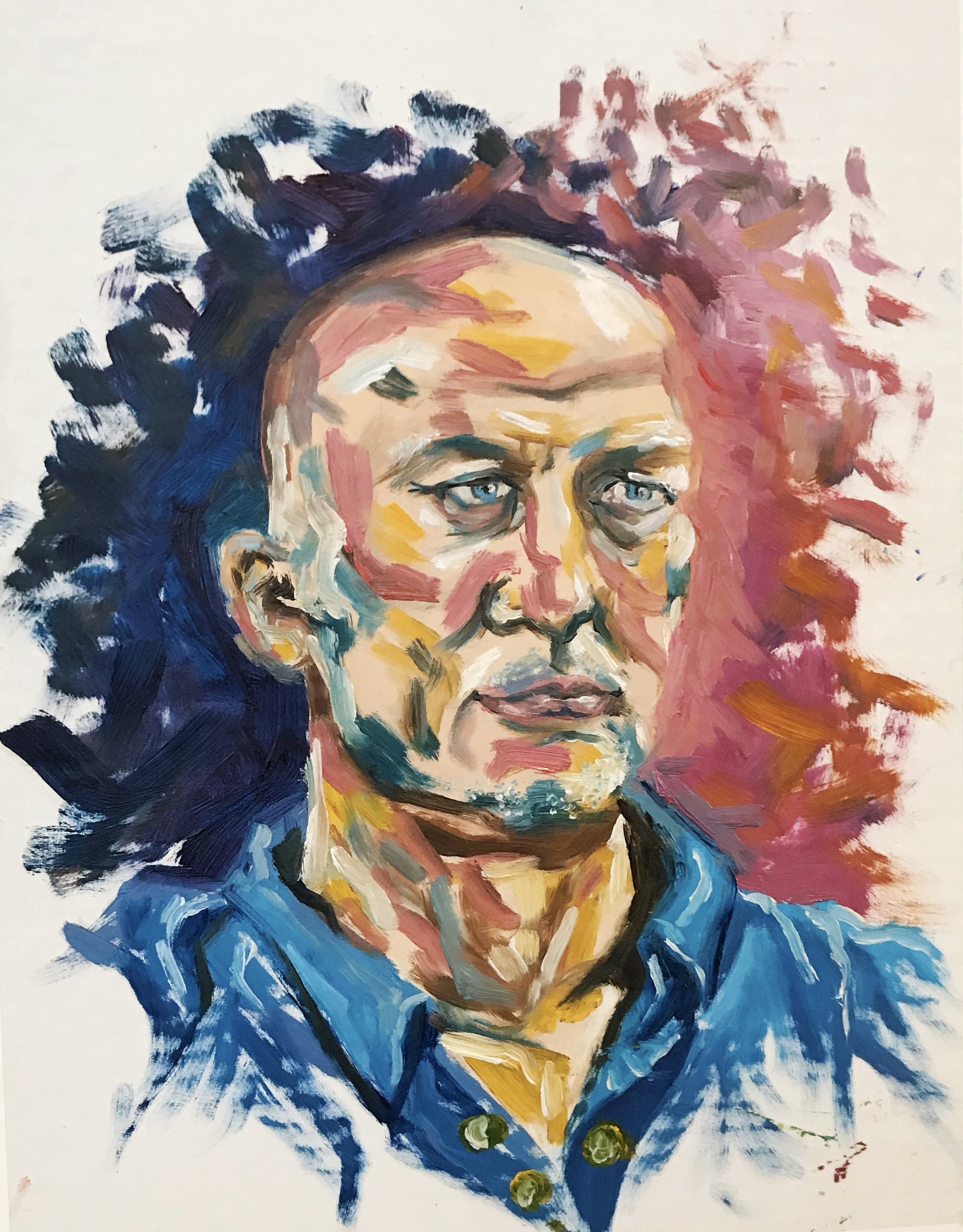 Portrait, 2018
Oil on Cardboard