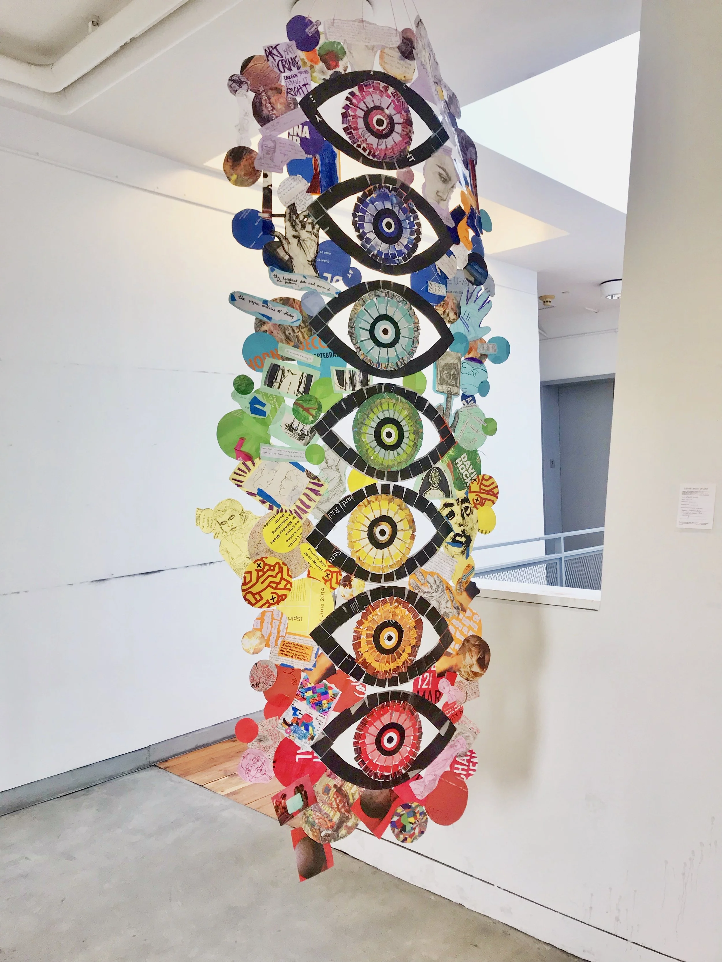 Eye of Chakras, 2018
Paper collage
8 ft x 3 ft