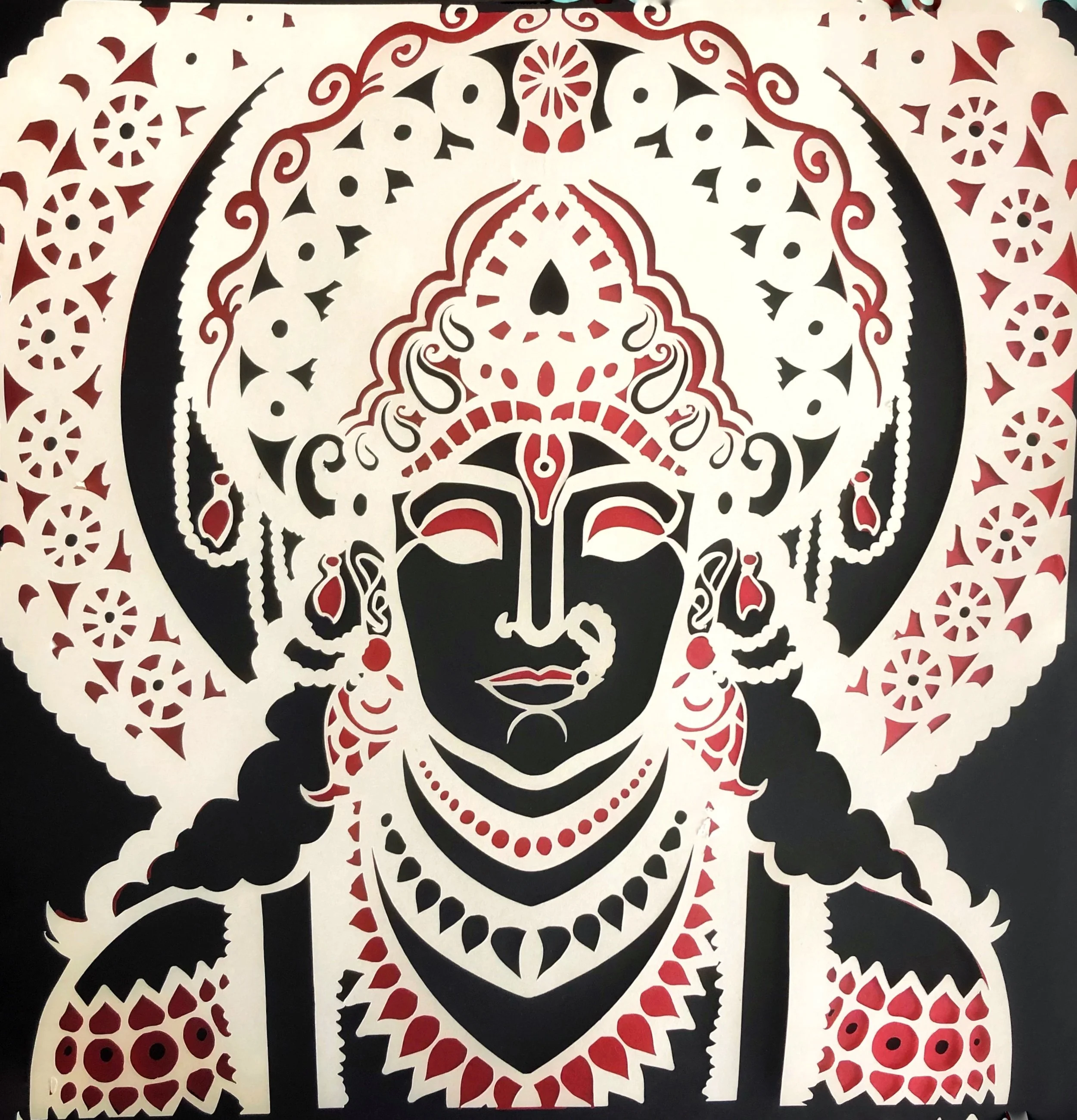 Panduranga, 2020
Papercut on pearlescent paper,
12 x 12