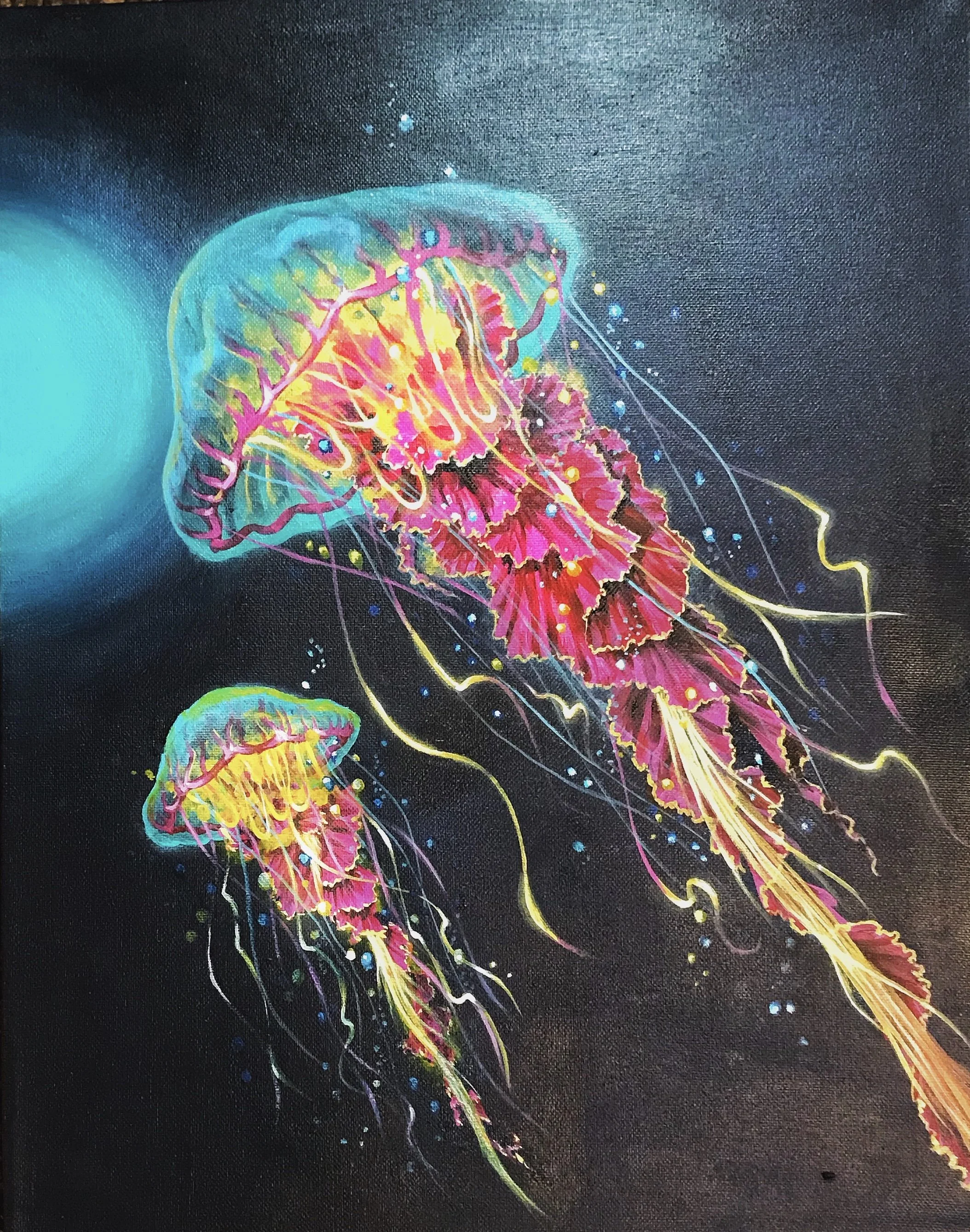 Jellyfish, 2018
Acrylic on Panel
12 x 18"