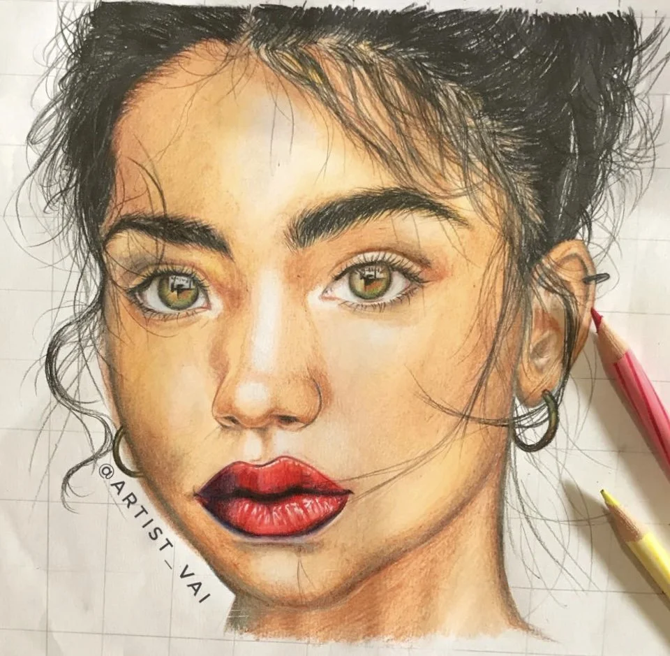 Pencil commission, 2017
Color pencil on paper 