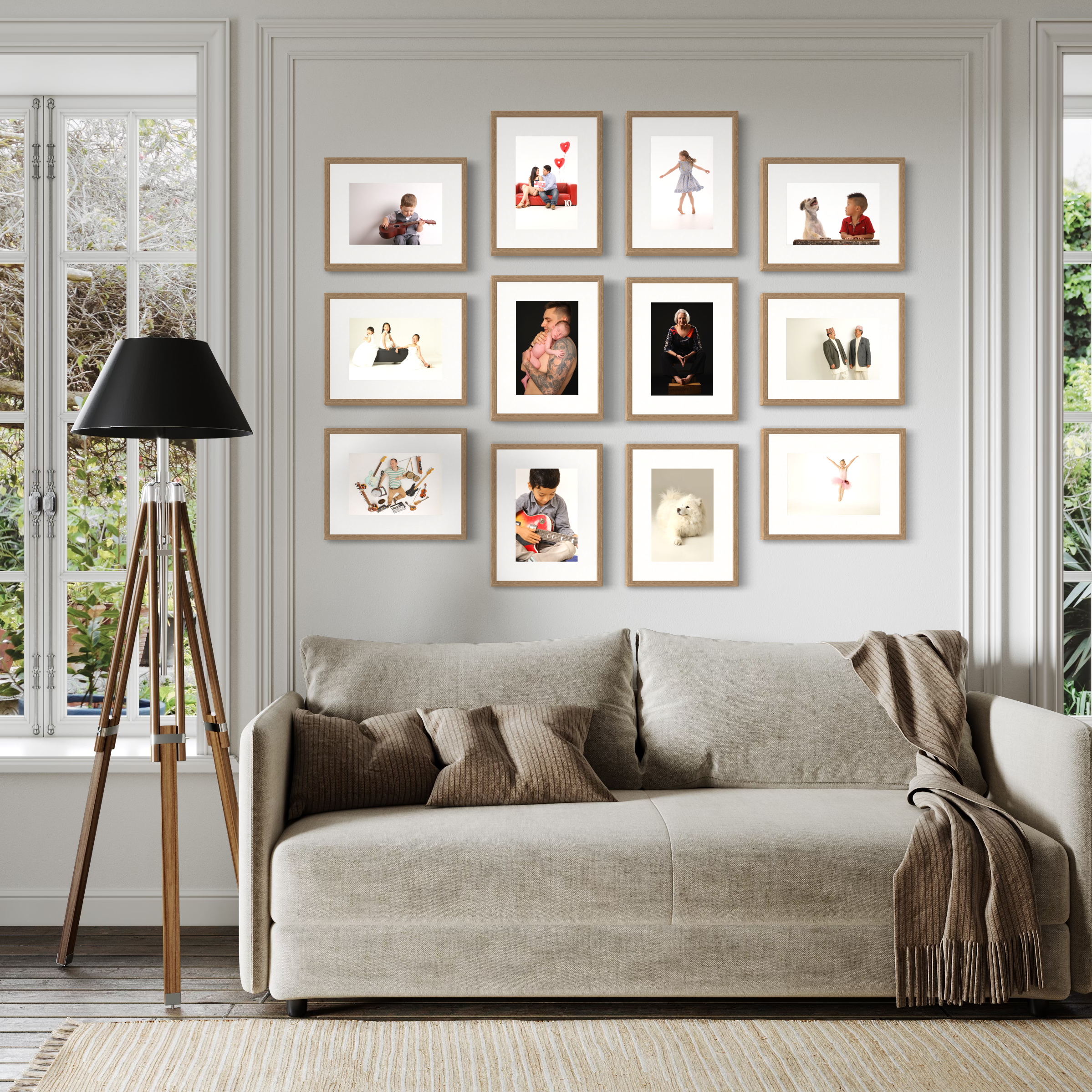 A photo wall is made from the Image Collection and purchasing our $35 frames separately. Payment plans are available. All frames and prints are made in Melbourne.