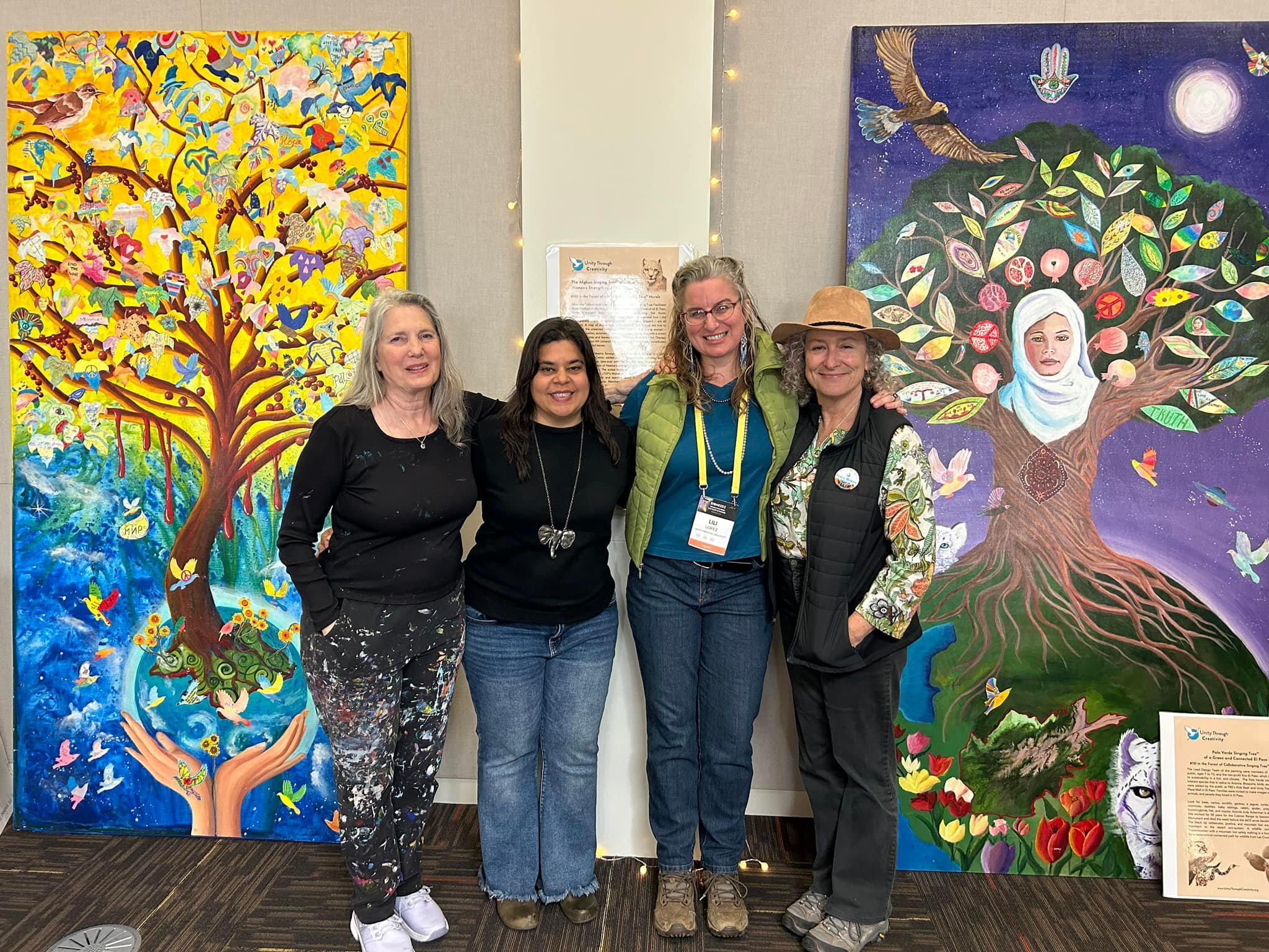 Today I attended the Bioneers conference to support my mentor on her 14th Singjng Tree mural with the youth.

I decided to attend a sharing and listening circle led by restorative justice facilitators to discuss the events of Gaza/Israel. 

Earlier i