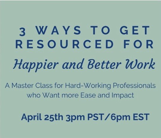 I&rsquo;m really looking forward to sharing about my upcoming Masterclass.

WHO THIS IS FOR

*You are a driven professional in a shifting role or at a cross-roads and want to grow but not have more responsibility not in your brilliance 

*You are a n