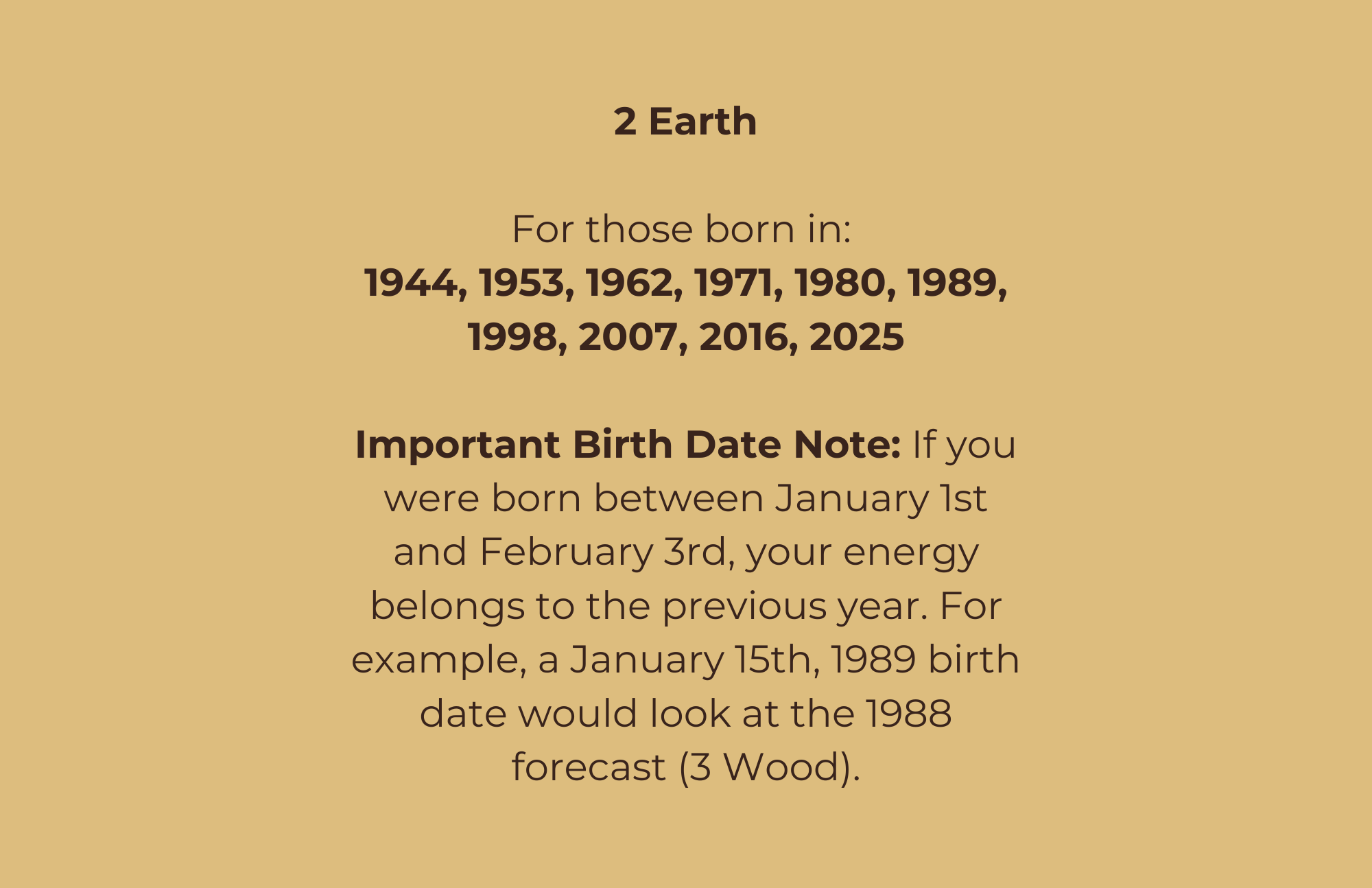 2 Earth in a 6 Metal Year