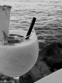 Glass of Pina colada by the beach, Intentional living, Pin Not Paper
