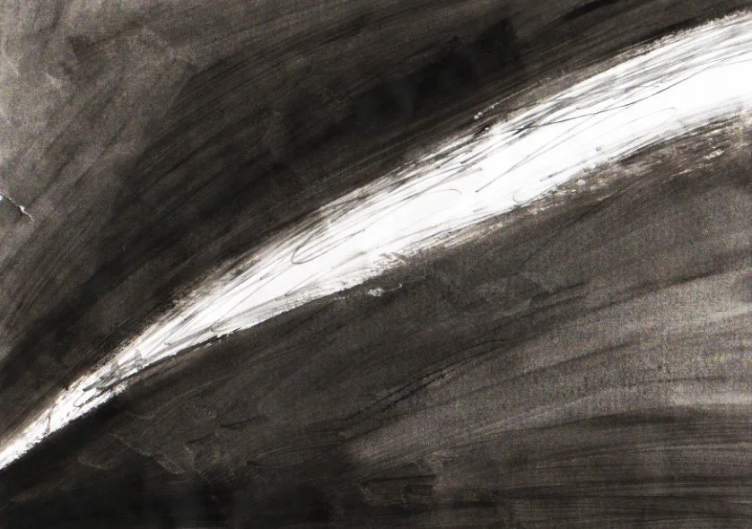 "This drawing is inspired by the description of The creation of Durga the demon slayer in the Puranas.
""The devas saw there a concentration of light like a mountain blazing, pervading everything with its flames. Then that unique light, produced from