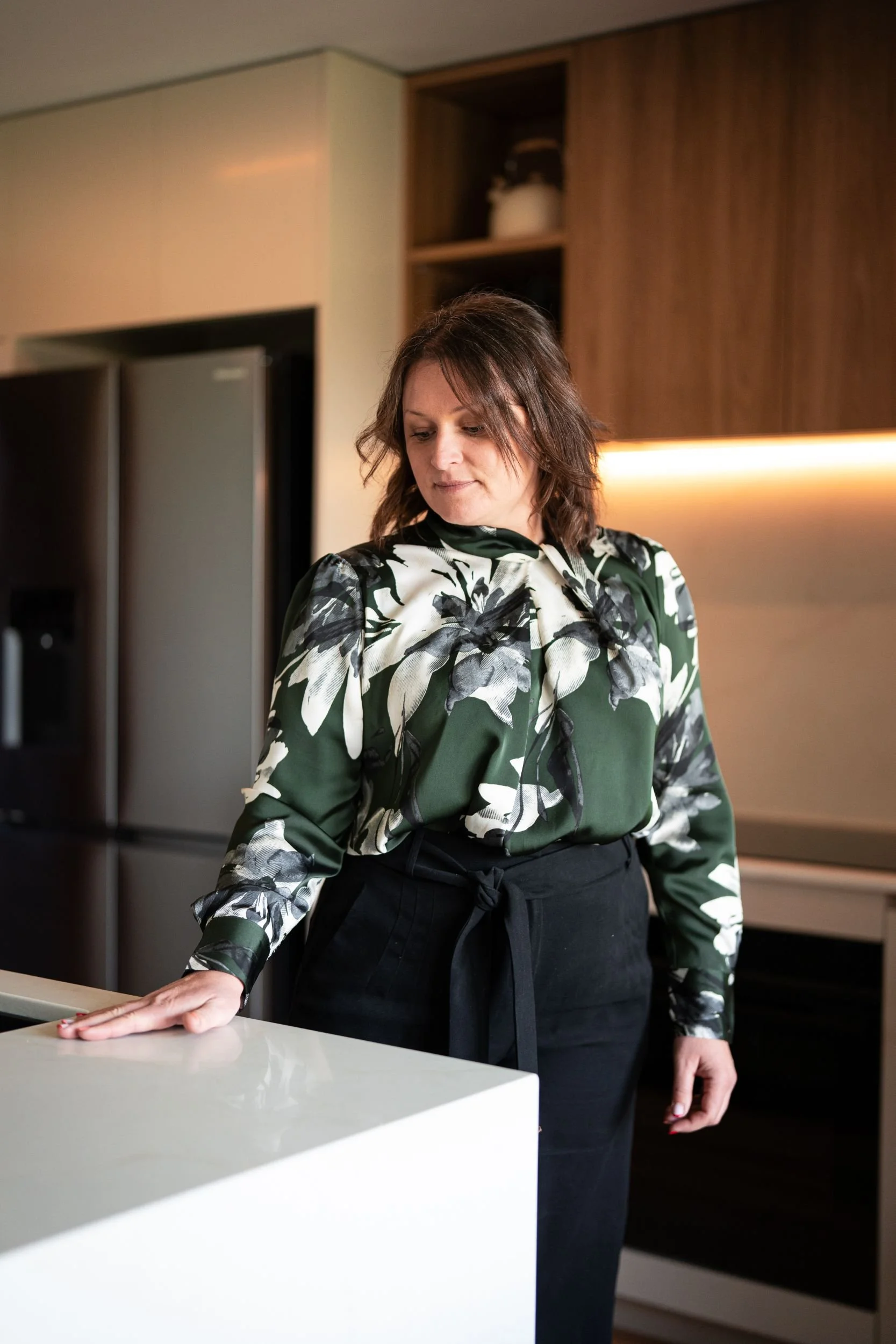 Tahleah Hoyle, Tasmanian building and interior designer, in a Riverside kitchen she designed