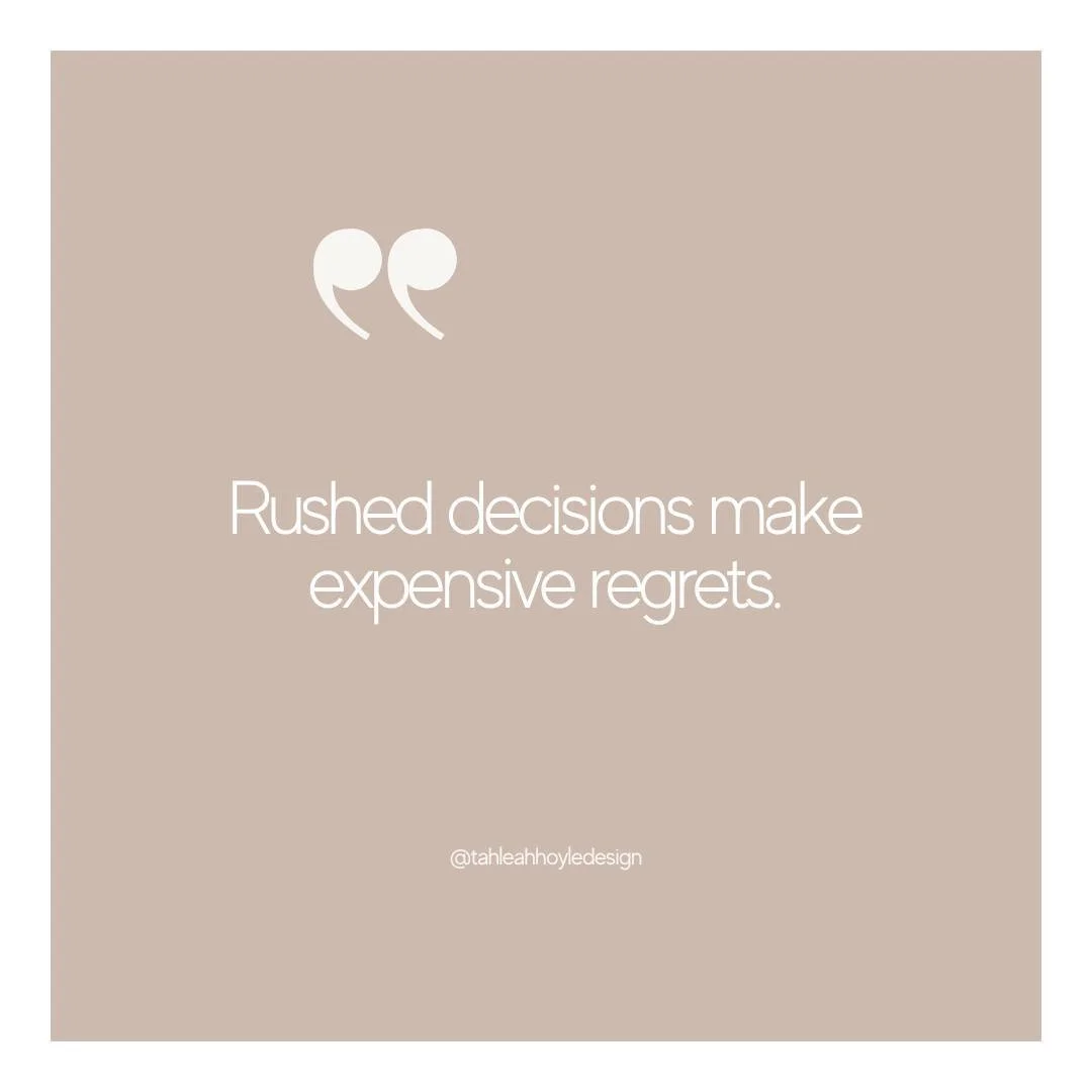 If you&rsquo;re picking tiles at 4:55 pm before the store closes, step away from the sample wall!
Rushed decisions might feel productive ... until they cost you double later.
Good design takes time, not panic.
#DesignDoneRight #TileShopTears #Tahleah