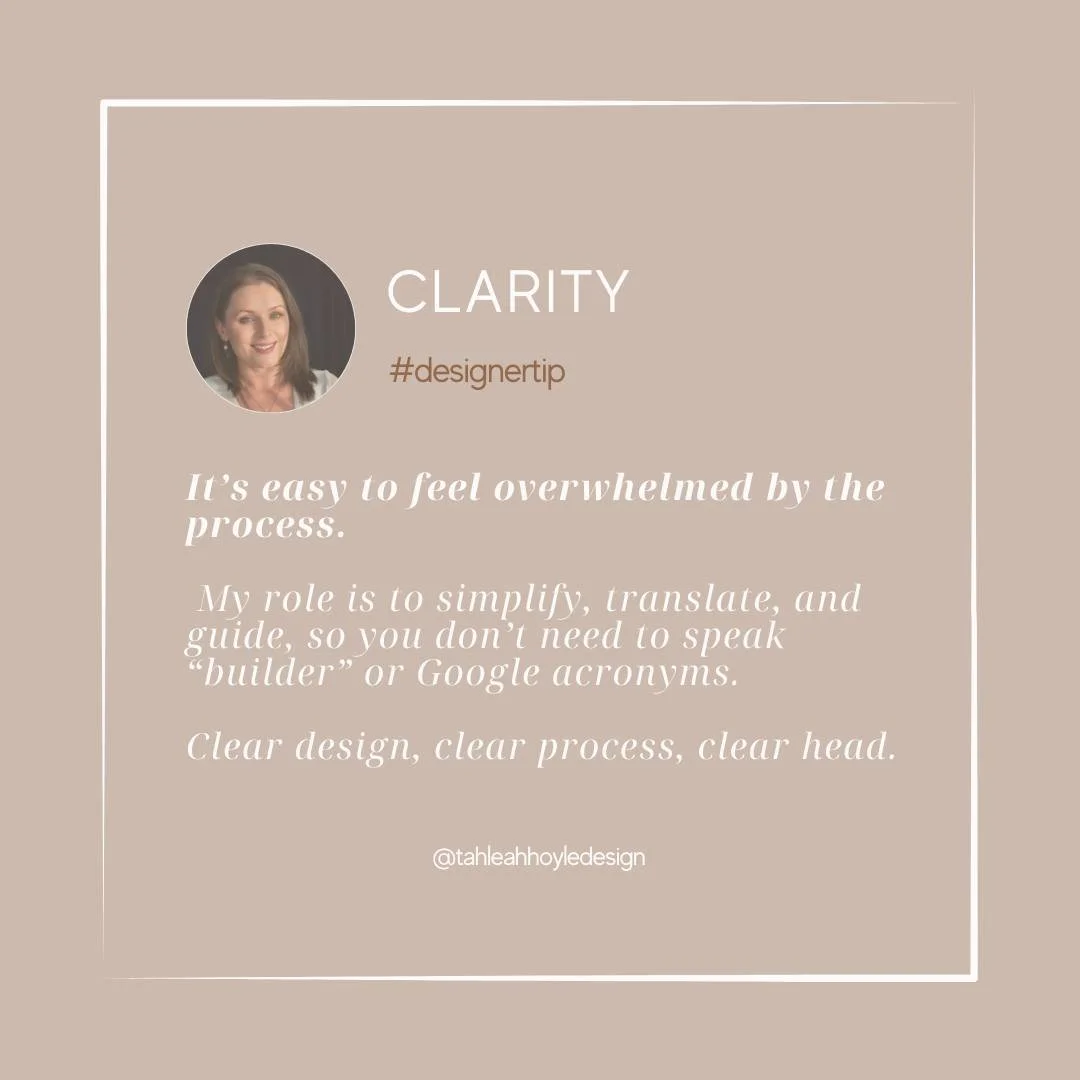 You don&rsquo;t need to speak builder or spend your nights googling what an R-value is.
I translate the jargon, simplify the process, and keep everything clear from start to finish.
✨Designing your home should feel exciting, not exhausting!✨

#Design