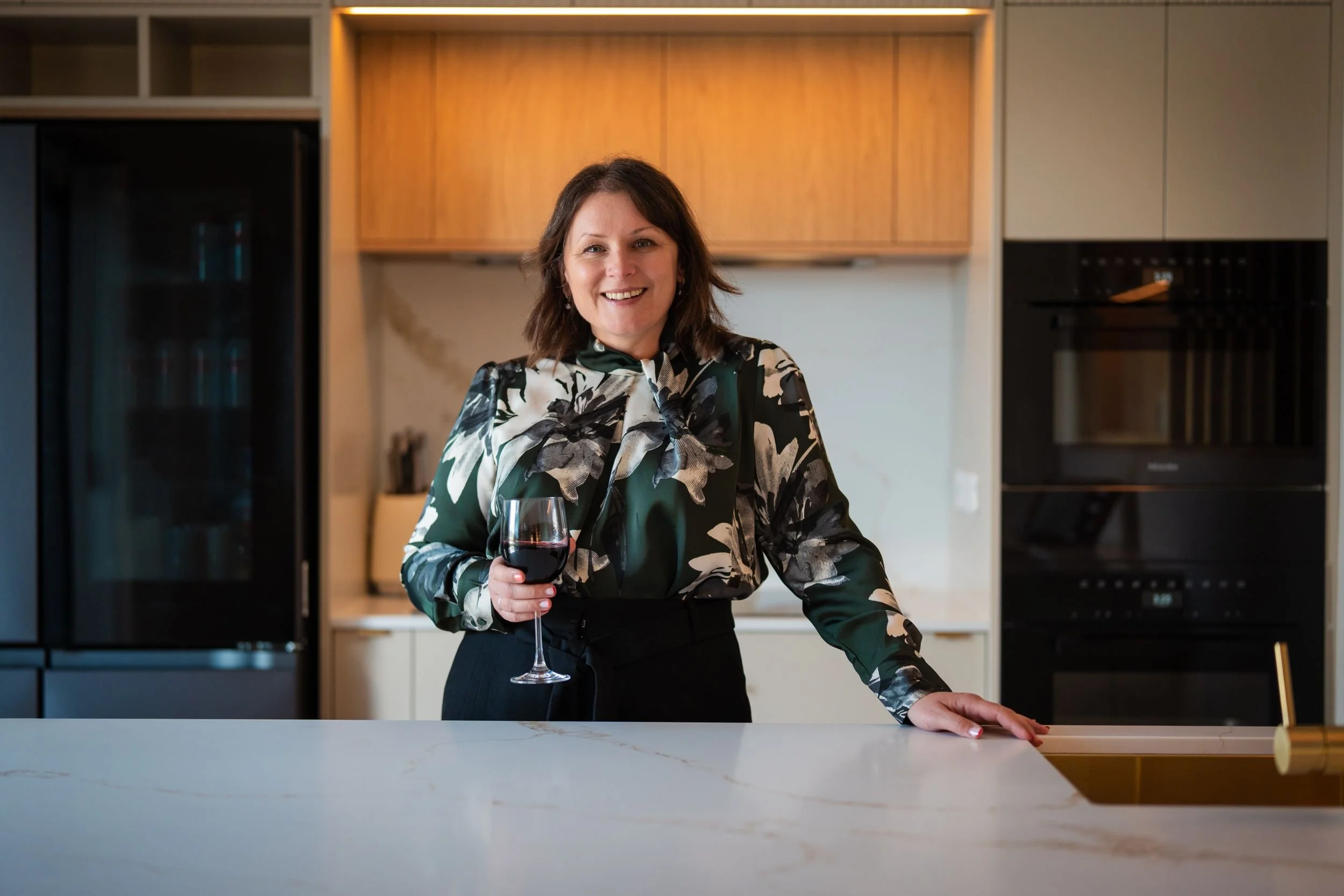 Tahleah Hoyle, Tasmanian building and interior designer, in a Norwood kitchen she designed