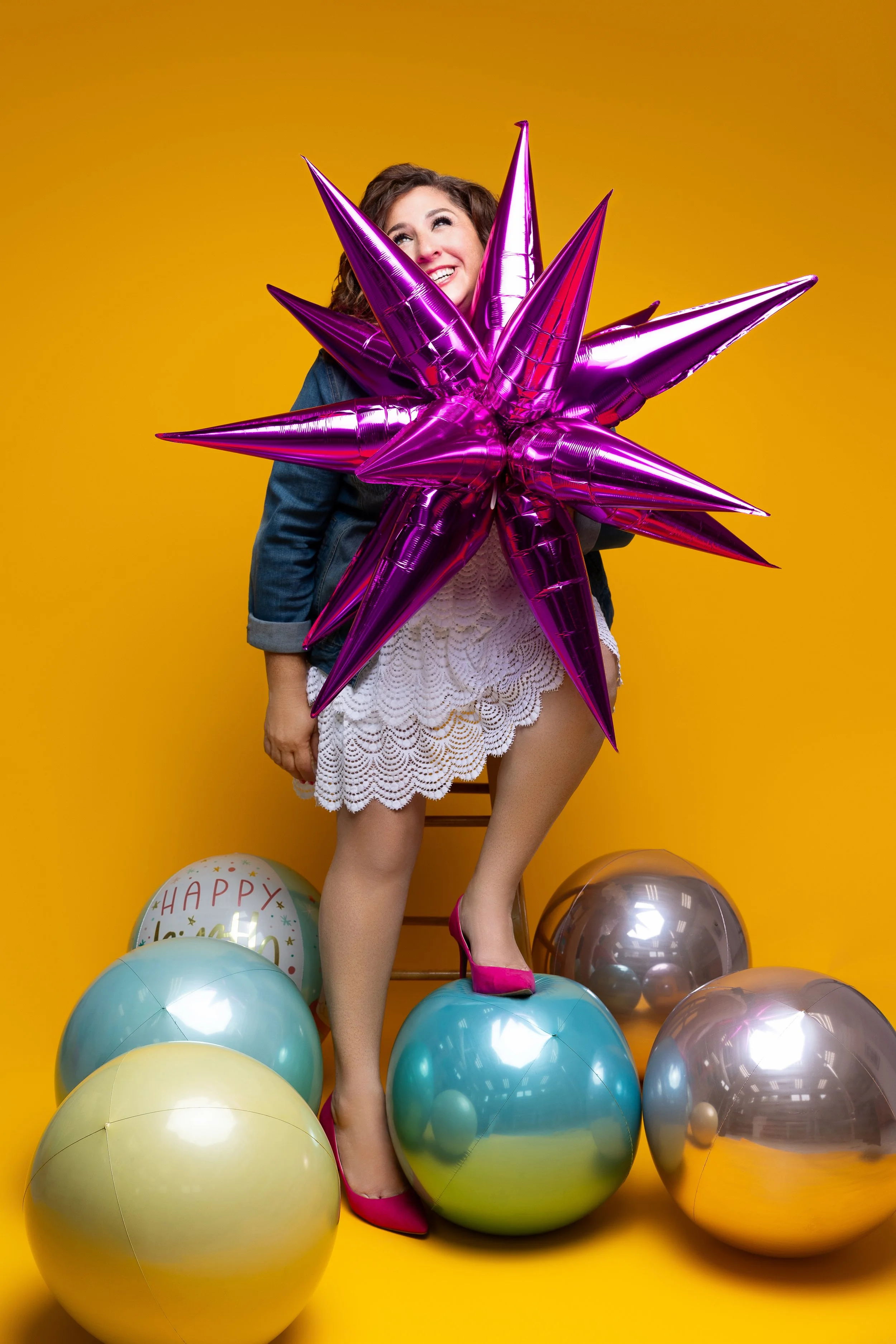 balloon decor branding photoshoot
