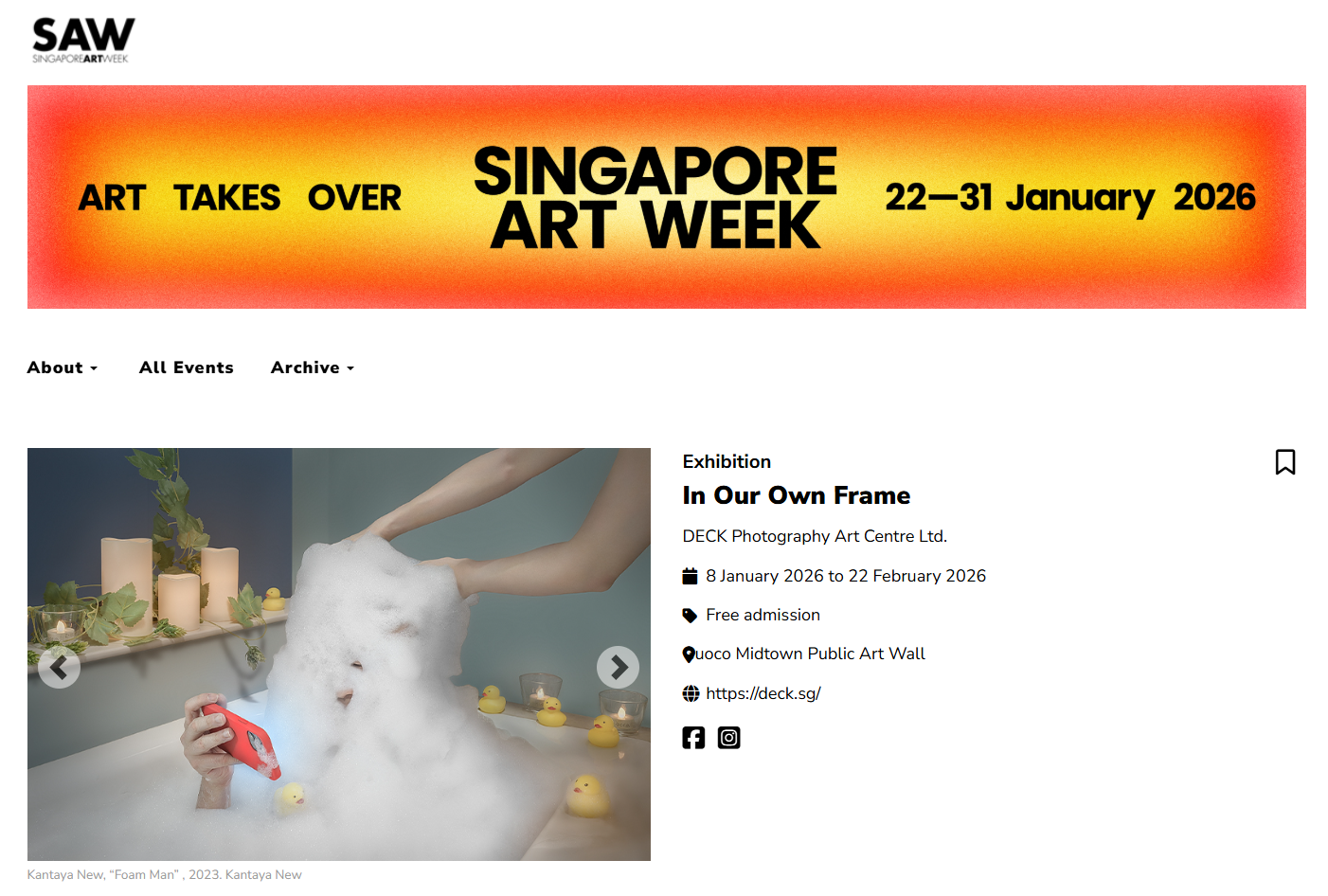 Kantaya New in DECK’s In Our Own Frame at Singapore Art Week 2026