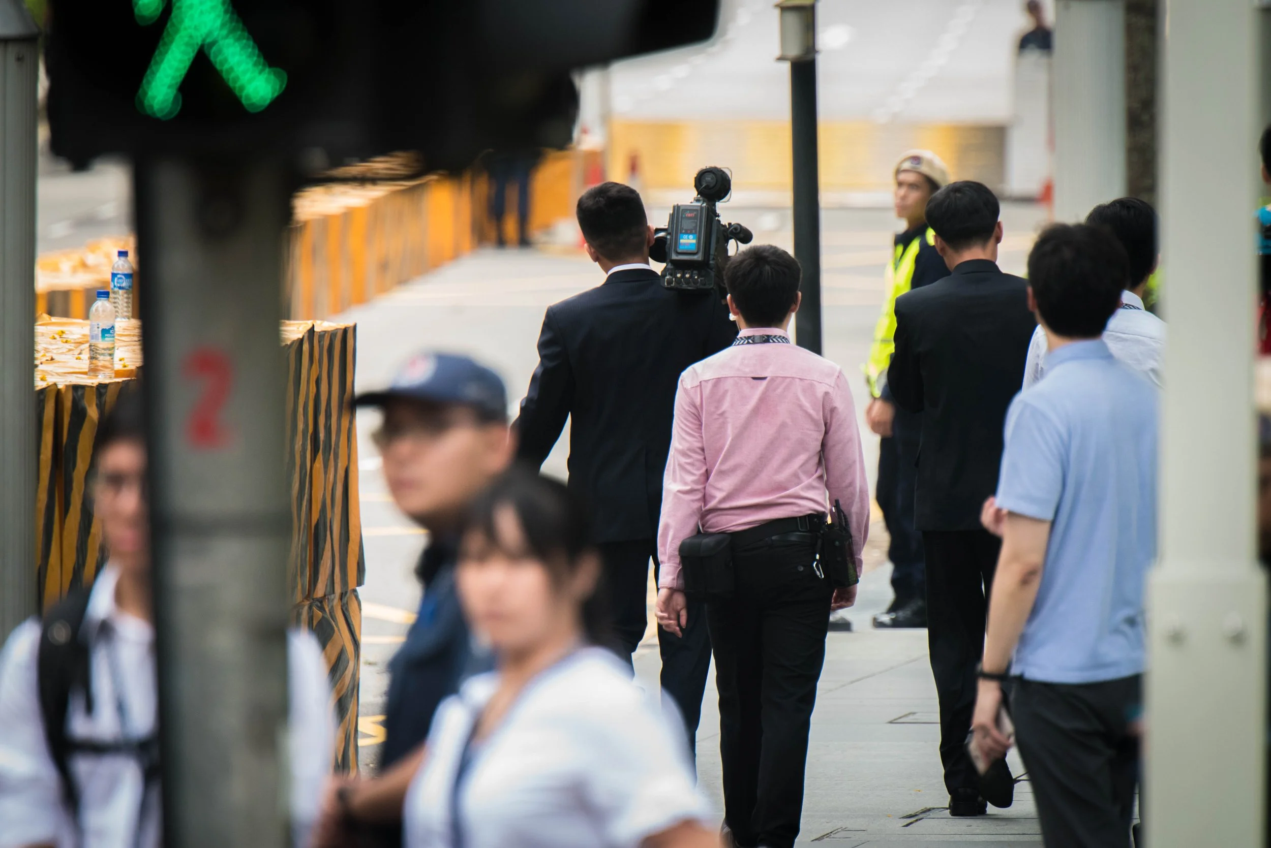 A North Korean media official had to leave the vicinity because of the overwhelming interest in his presence from other journalists outside St. Regis hotel on 10 June, 2018.