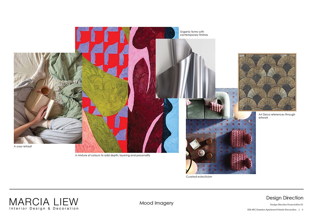 We've been working on a fun project located in a new apartment building at Bowden that is due for completion this October. 

Being a one bedroom apartment, our client needed help with maximising the layout and adding personality to the base palette. 