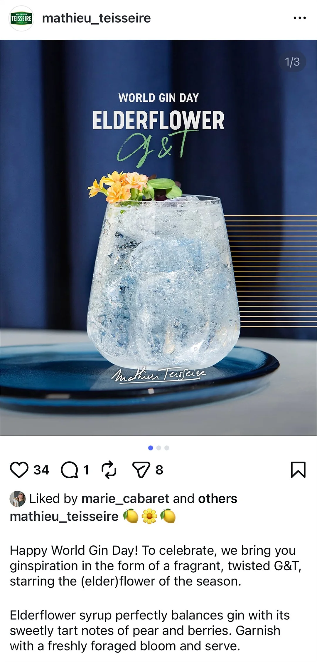 Elderflower cocktail