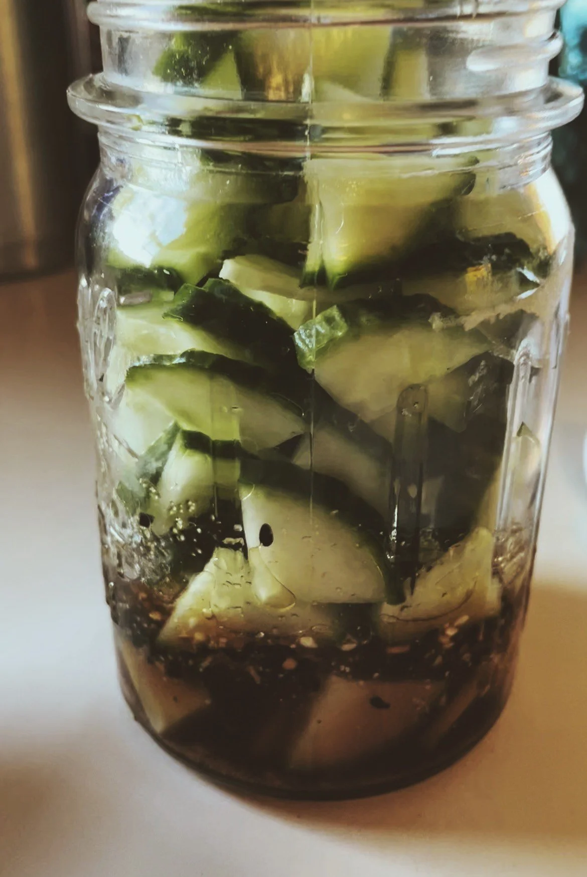 Highly Addictive Marinated Cucumbers