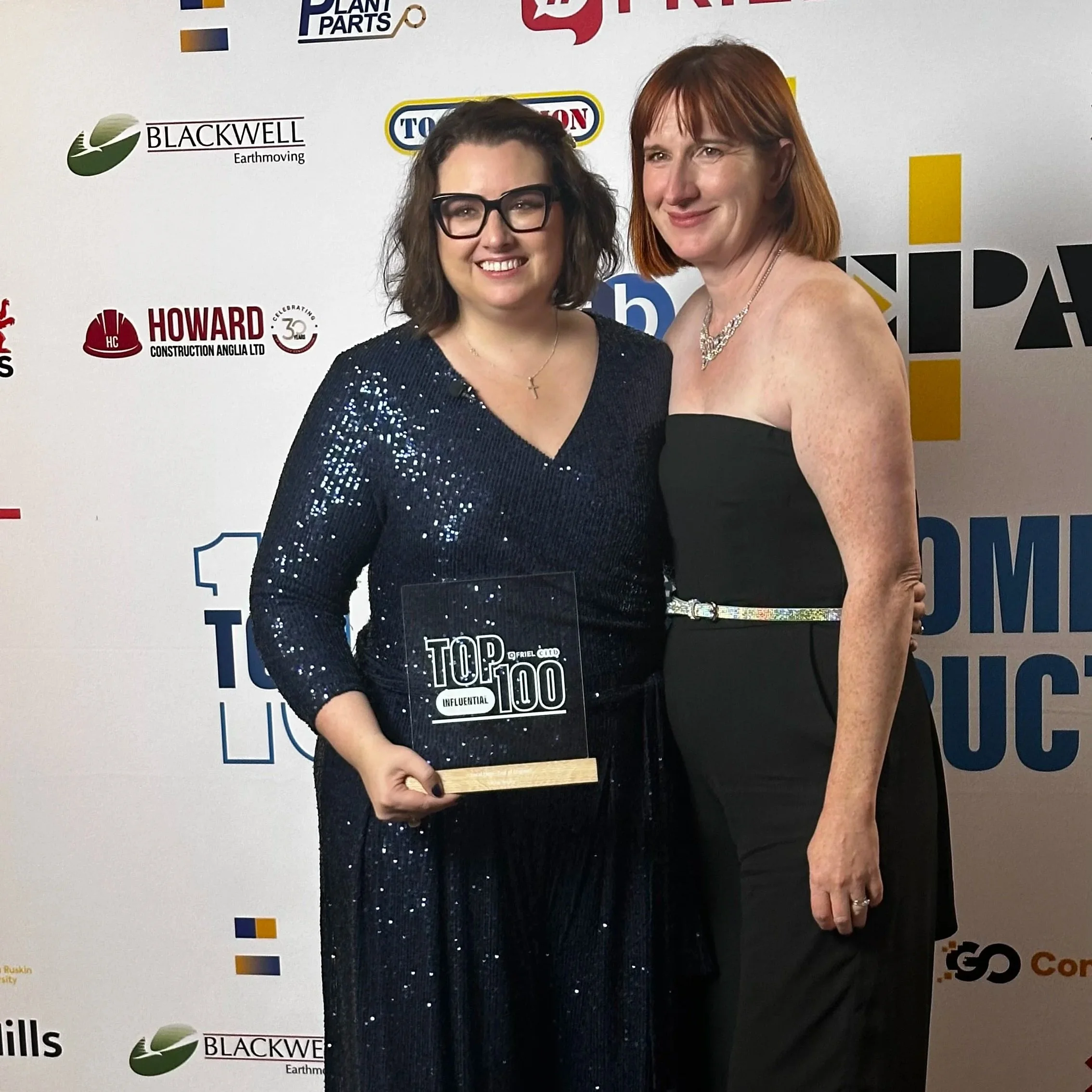 Neways Director, Louise Tingley Wins CITB Most Influential Woman of the Year (Local Hero) East of England, 2025. Pictured with Federation of Master Builders, Central Regional Director, Nicola D'Souza