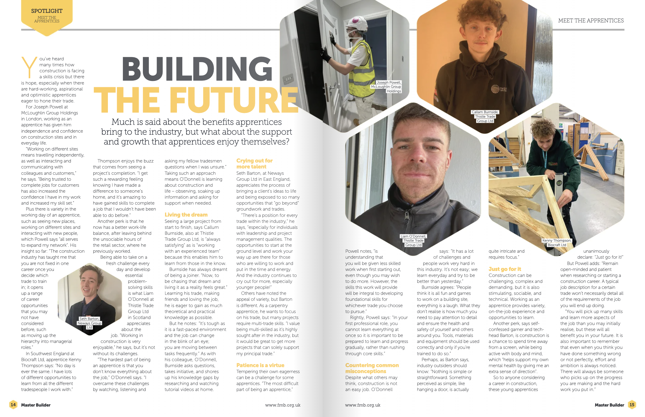Master Builders Magazine - April/May 2023, “The Final Frontier” Spotlight Feature “Building the Future”  Page 14-15
