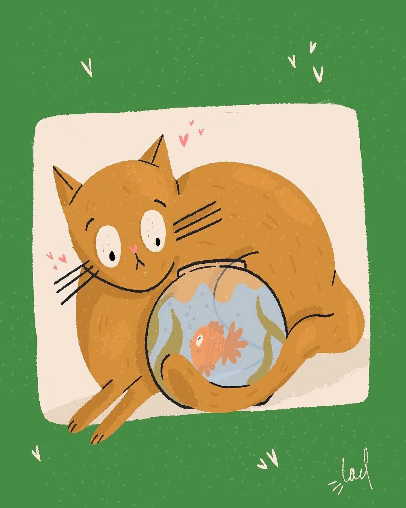 Day 15 of #peachtober25 
🐠 AQUARIUM 🐈

#peachtober25aquarium #illustration #digitalart