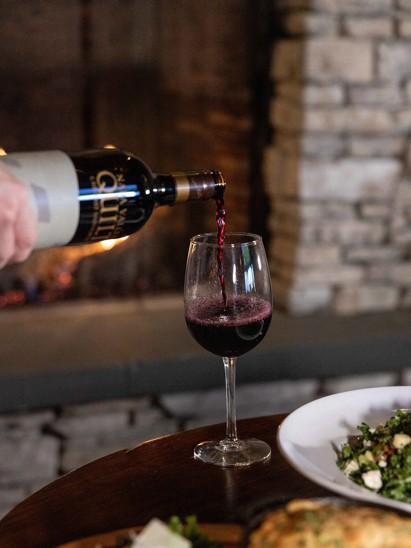 Just what the first week of fall needs. A bottle of red and steak frites in the lounge at CCG.