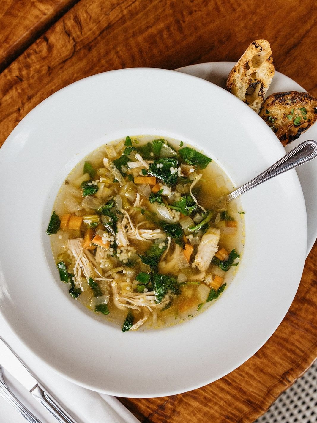The warm up. ⁠
The Grille&rsquo;s Chicken Soup.