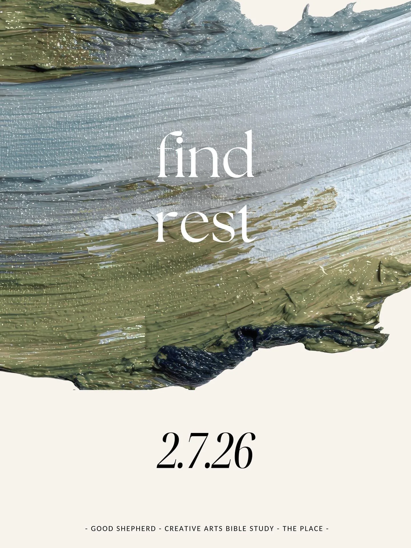 &ldquo;And you will find rest for your souls&hellip;&rdquo; -Matthew 11:29

Our creative arts Bible study journey begins Saturday, February 7 @ 10:30am. See you there. ❤️

wearetheplace.com

#biblestudy #womensministry #franklin #nashville #theplace 