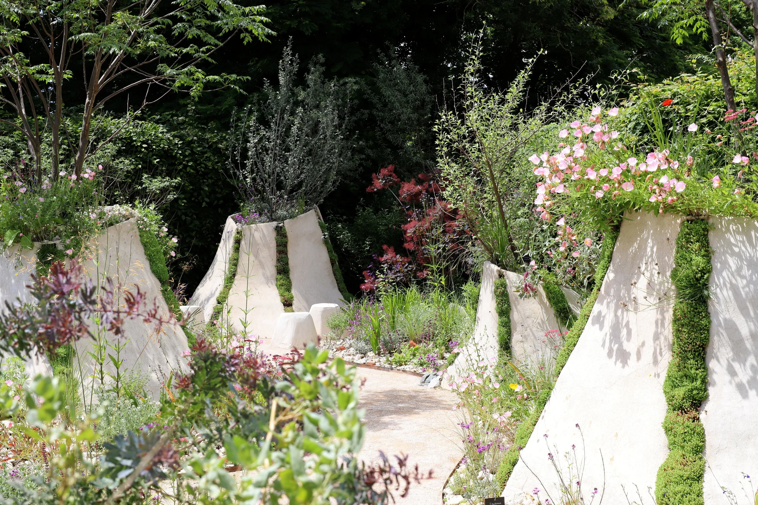 Le Jardin des Murmures, Chaumont-sur-Loire, jardin primé, sculptures et composition végétale