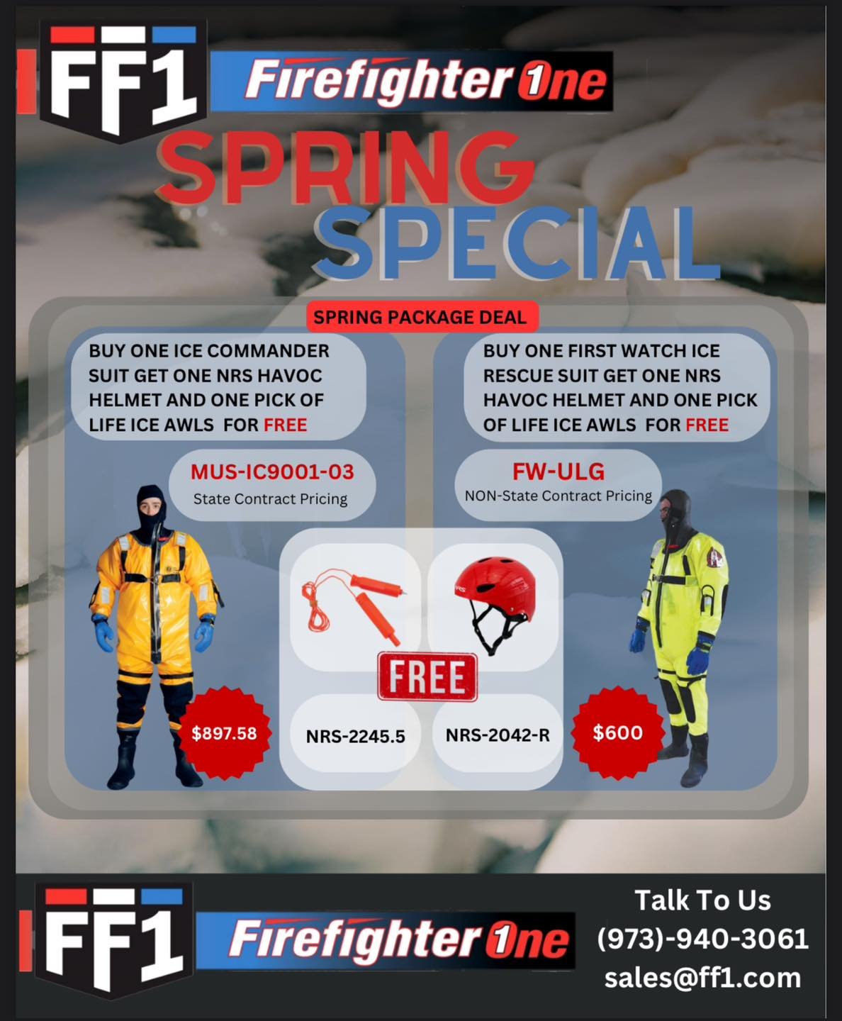 ☀️ Spring Special ☀️ 

ICE Rescue suit special!

#ice #icerescue #jobtown #firetrucksofamerica #fireapparatus #tanker #rescuetrucks #minipumper #rescuetruck #FF1Family #ff1nj #rescue #fireapparatusphotography #fireequipment #firedepartment🔥🚒 #engin
