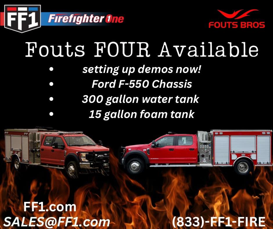 Want to see a Fouts Bros FOUR at your station? Let us know by sending us a DM or reach out to SALES@FF1.com!

@foutsbros 
#foutsfour #fouts #foutsbrothers #foutsbros #jobtown #firetrucksofamerica #fireapparatus #tanker #rescuetrucks #minipumper #resc