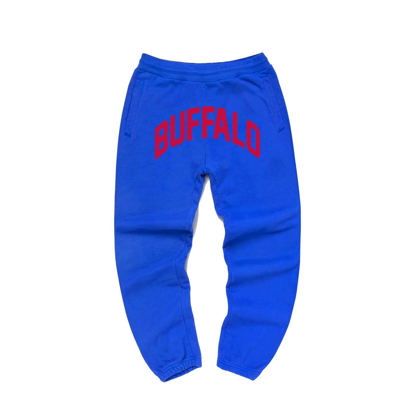 Go Bills 🔥 Limited edition Buffalo pants are available now!