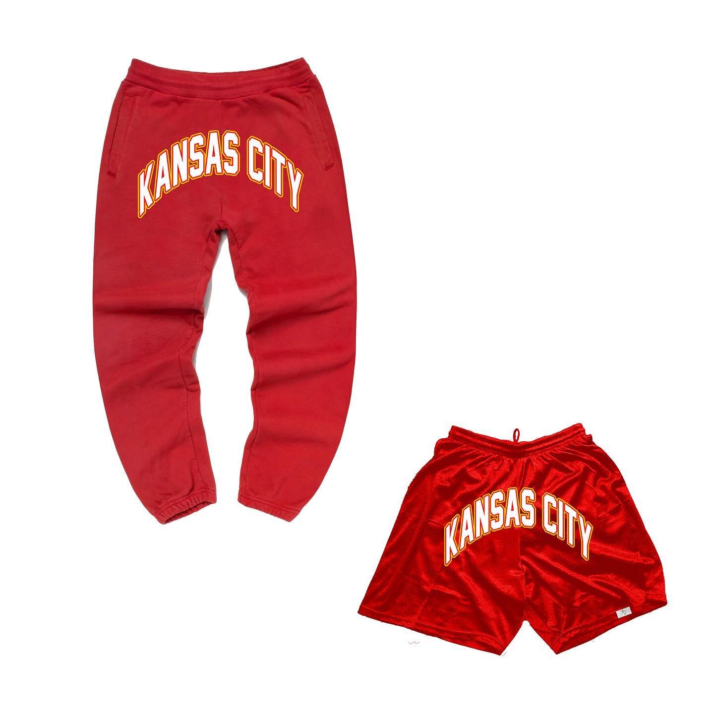 Kansas City shorts and sweatpants are back! All of our products are shipped overnight, so order today and you&rsquo;ll receive your package within the next two days guaranteed 🔥🐐