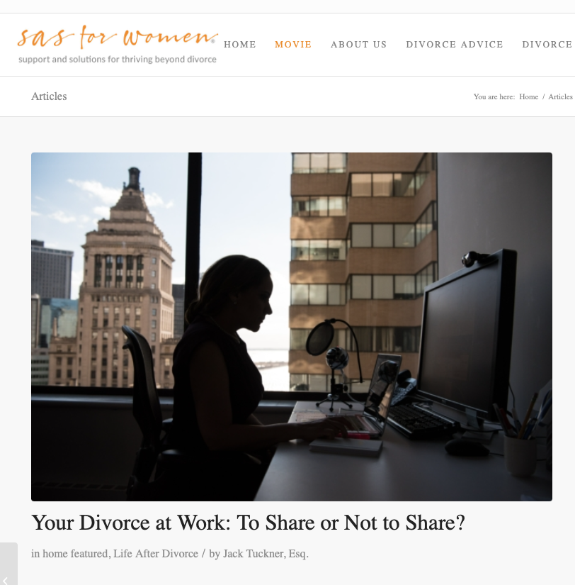 Your Divorce at Work: To Share or Not to Share?