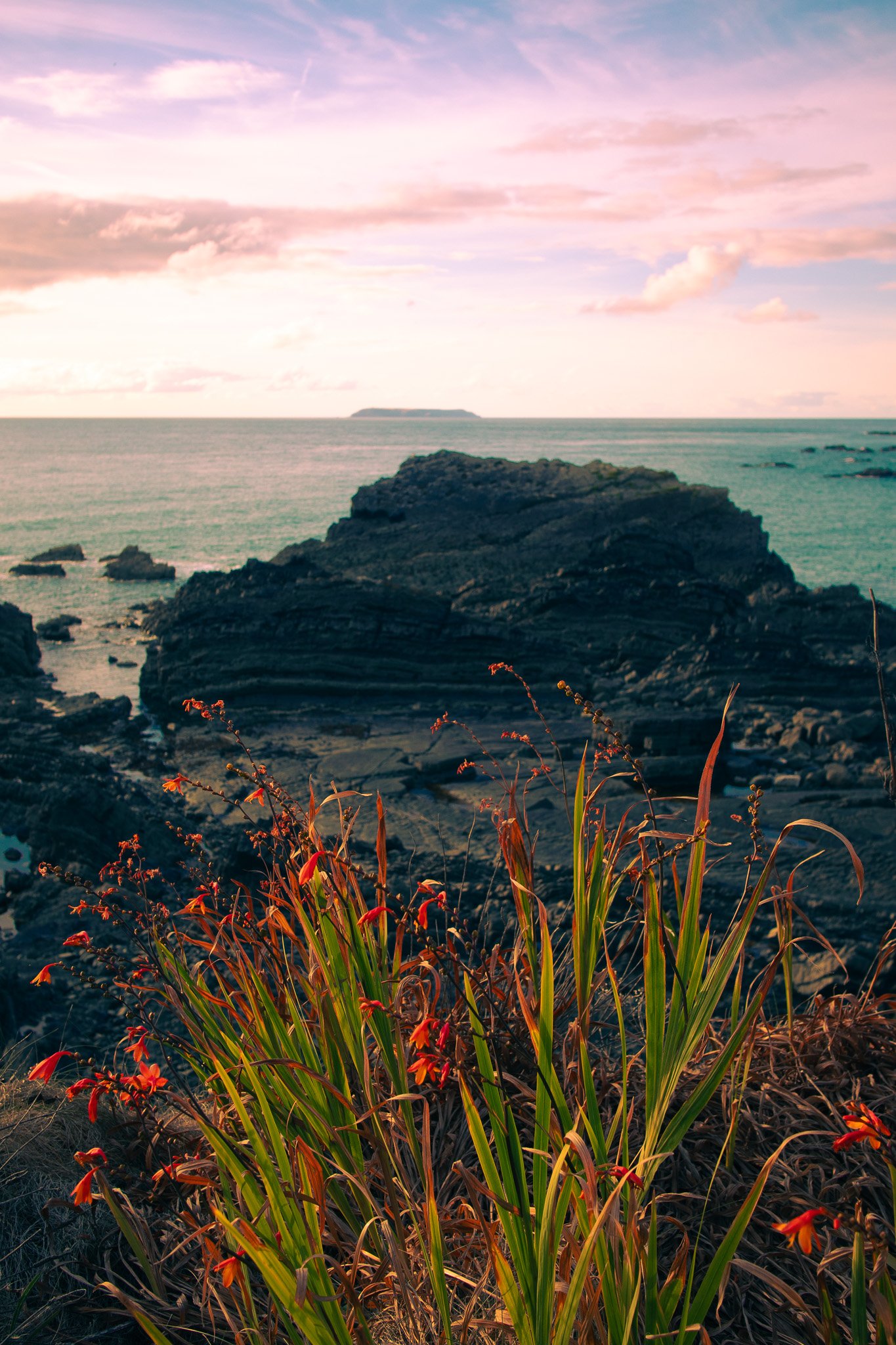 Calming coastal landscape