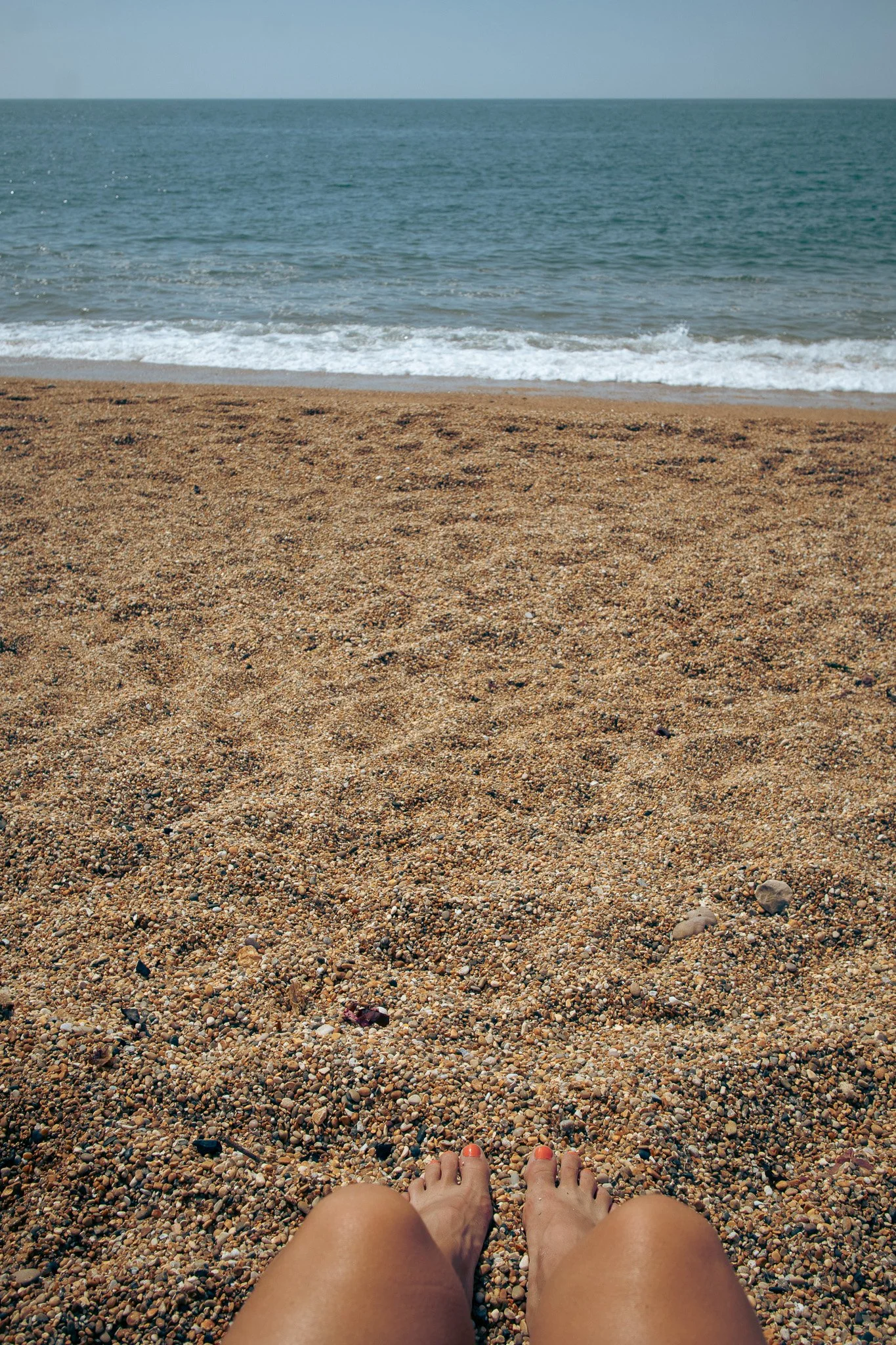 Sea view legs in sand