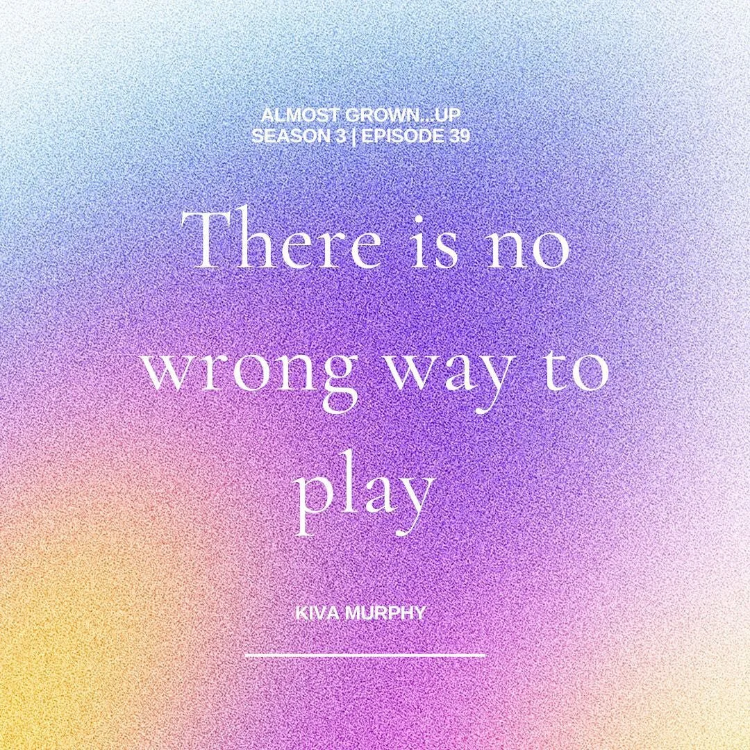 🎤drop - couldn&rsquo;t have asked for a better quote. And also the best reminder that in a world where it can feel like it&rsquo;s easy to get things wrong when it comes to play it&rsquo;s impossible to get it wrong. Phew 😅#almostgrownup #podcast #