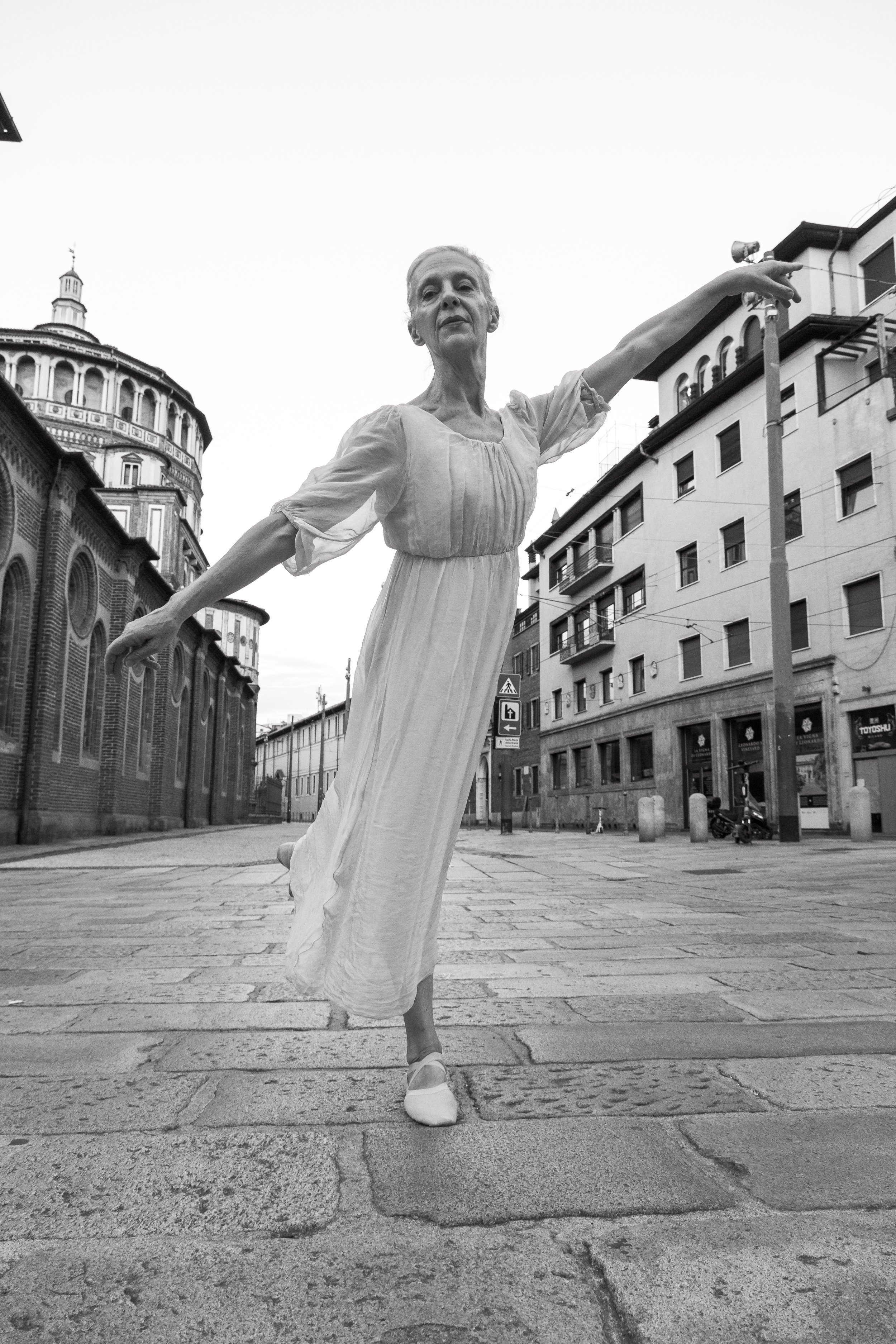 Antonella, a 70-year-old ballerina in Milan, photographed by Sutra Snapperz for the SEEN portrait series — luxury editorial photography from Hyderabad, India