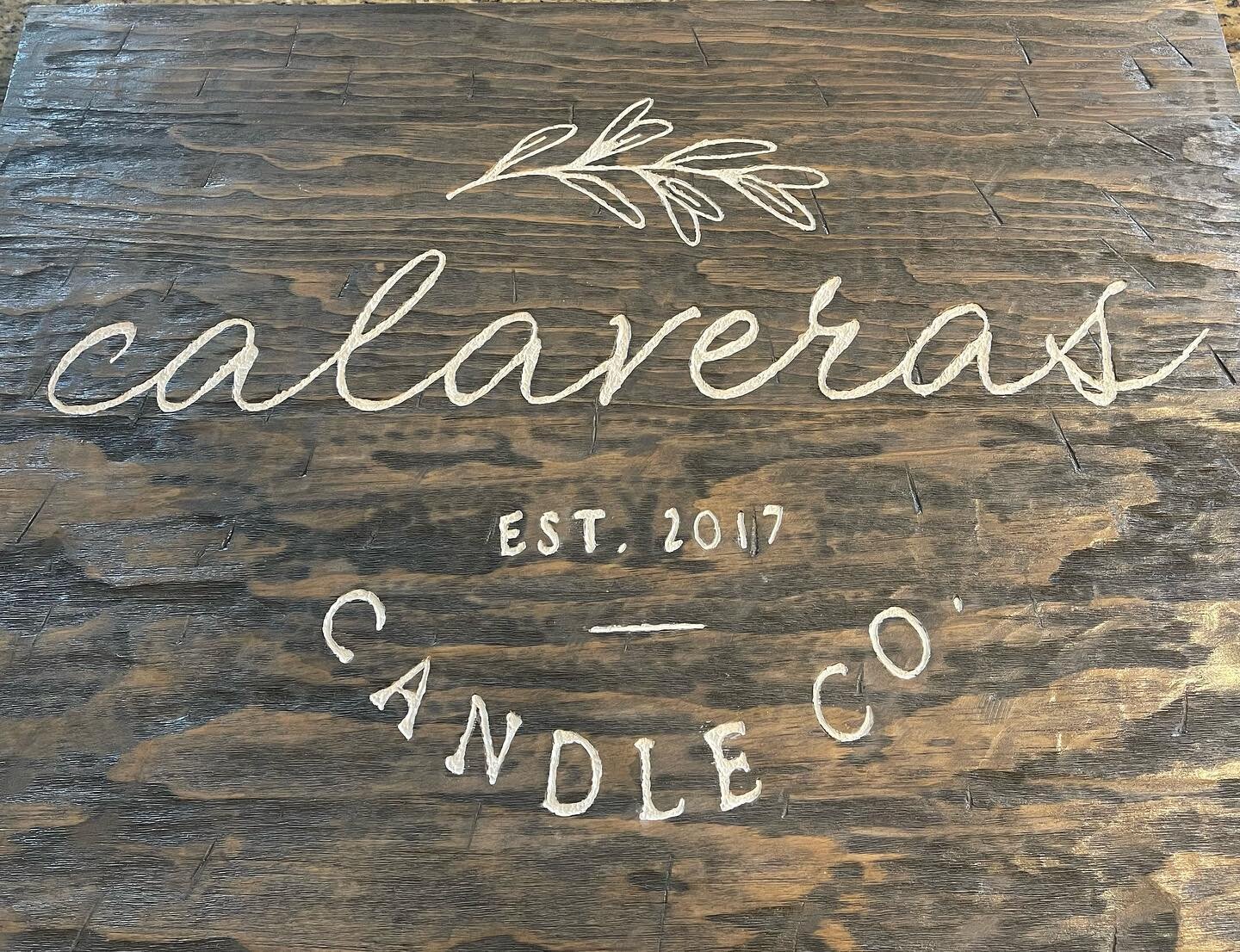 What do we think of the new sign! #candlesofinstagram #handmade #custommade #calaverascounty