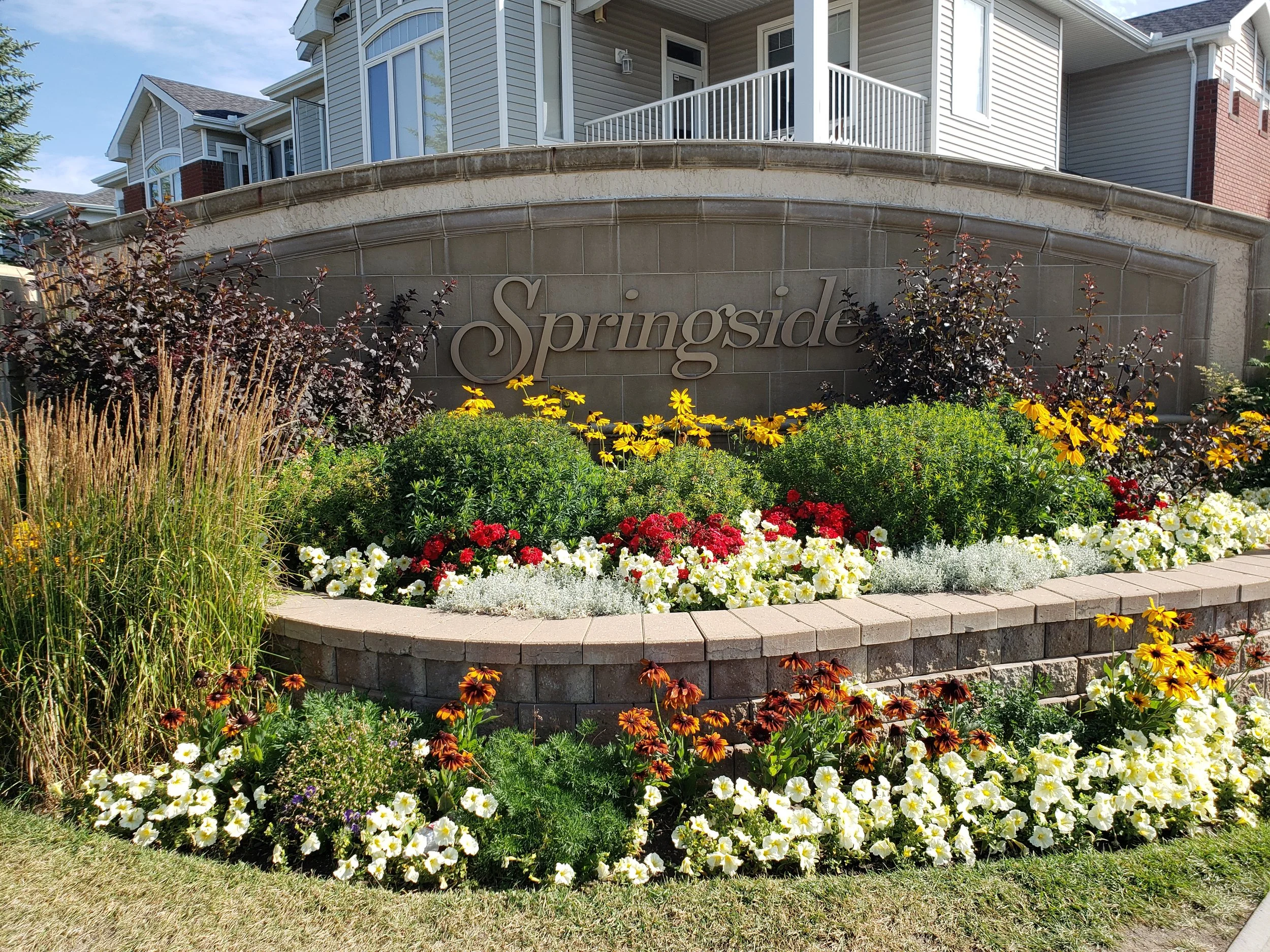 entrance bed flowers calgary